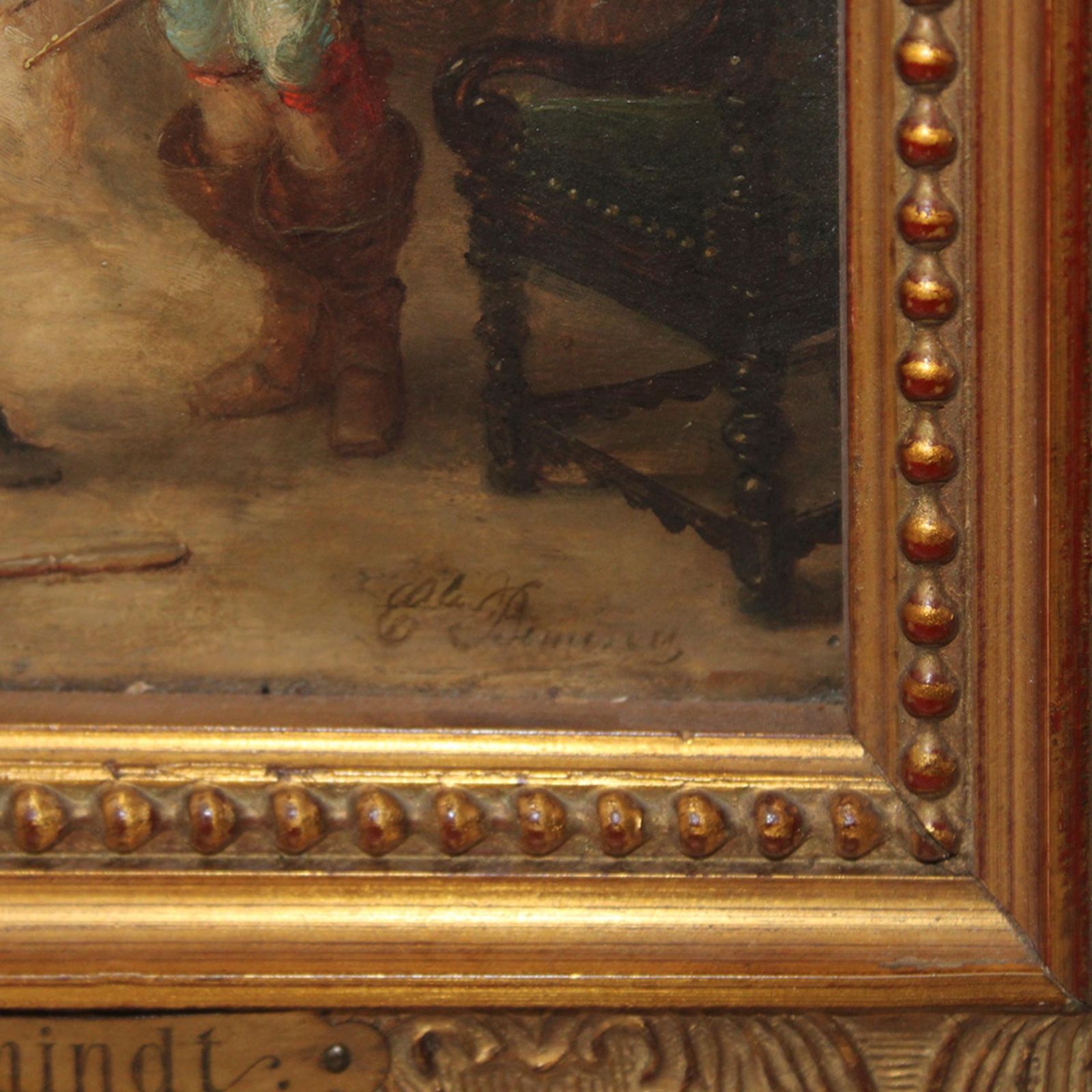 photo for sale Late 19th Century Oil On Canvas Diptych Painted By émile Bemindt
