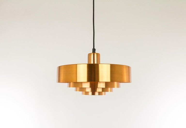 Copper Roulet Pendant By Jo Hammerborg For Fog & Mørup, 1960s photo for sale