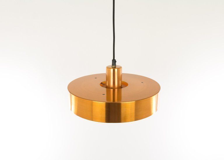 Copper Roulet Pendant By Jo Hammerborg For Fog & Mørup, 1960s photo vinterior
