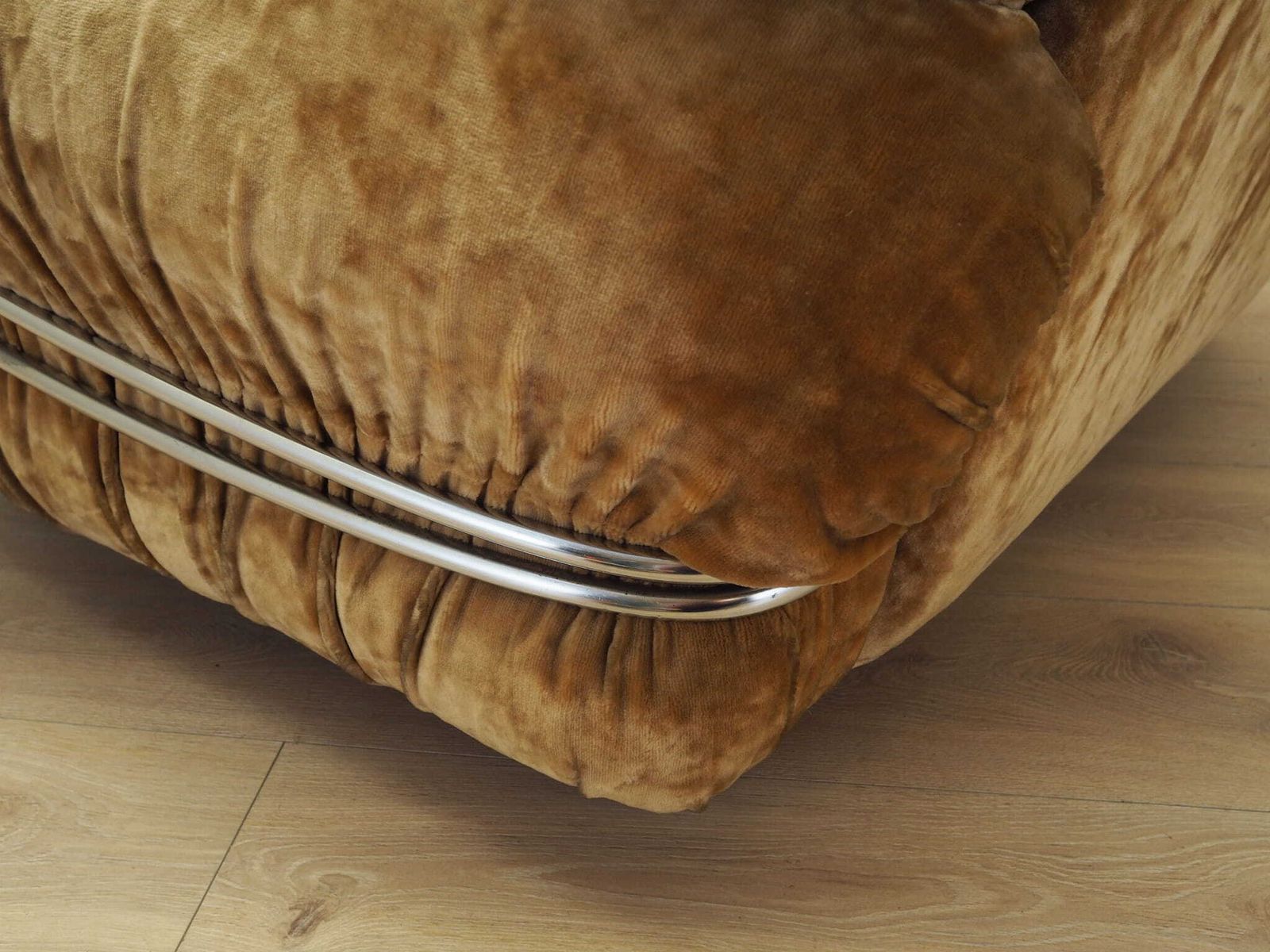 photo vintage Velours Fauteuil, Italiaans Design, Jaren 1970, Productie: Italië