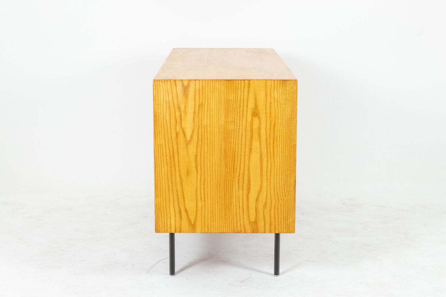 Low Ash Sideboard With Sliding Doors. 1960s. photo furniture