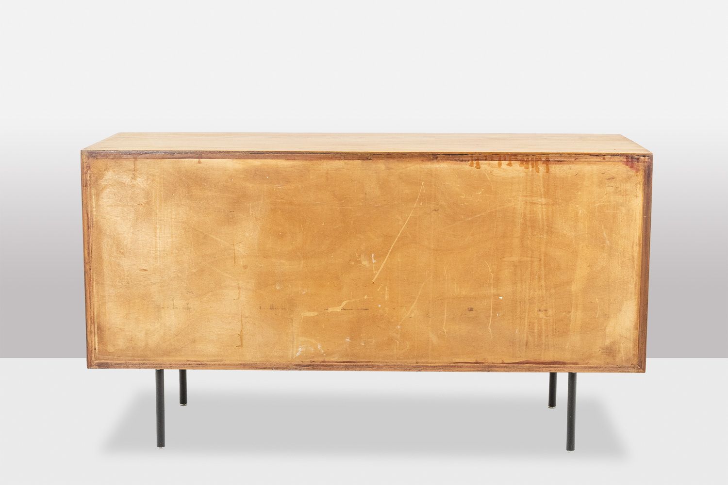 photo for sale Low Ash Sideboard With Sliding Doors. 1960s.