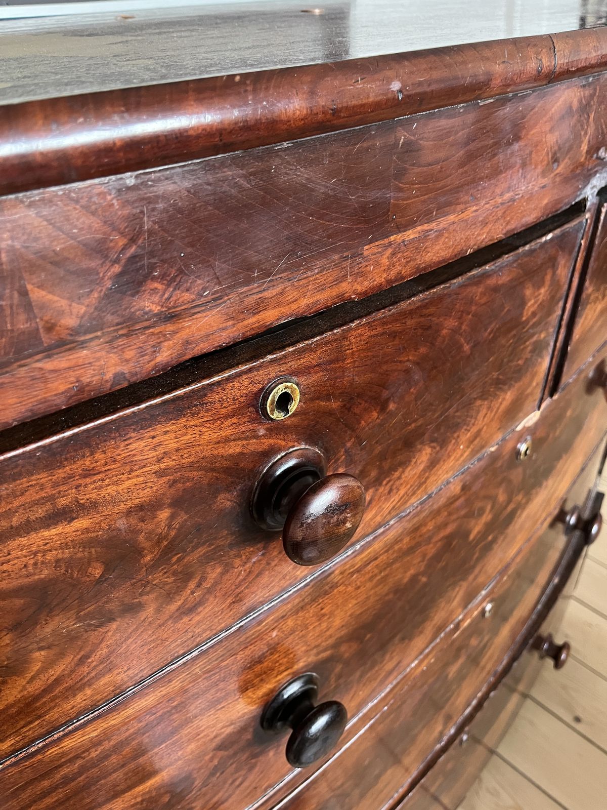 Victorian Bow Front Chest Of Drawers photo furniture