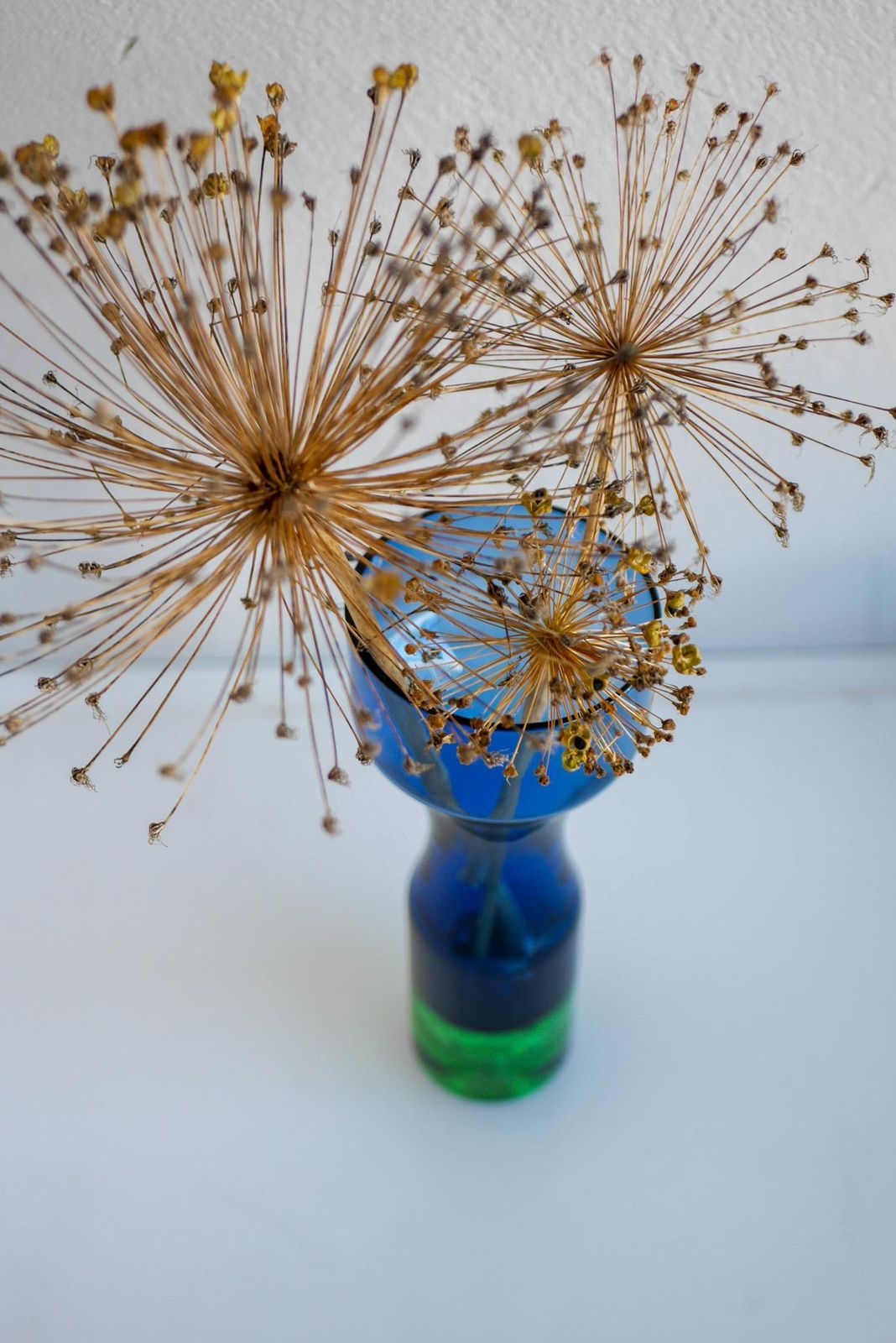 photo buy Blauw En Groen Glazen Vaas Van Bo Borgström Voor åseda, Zweden