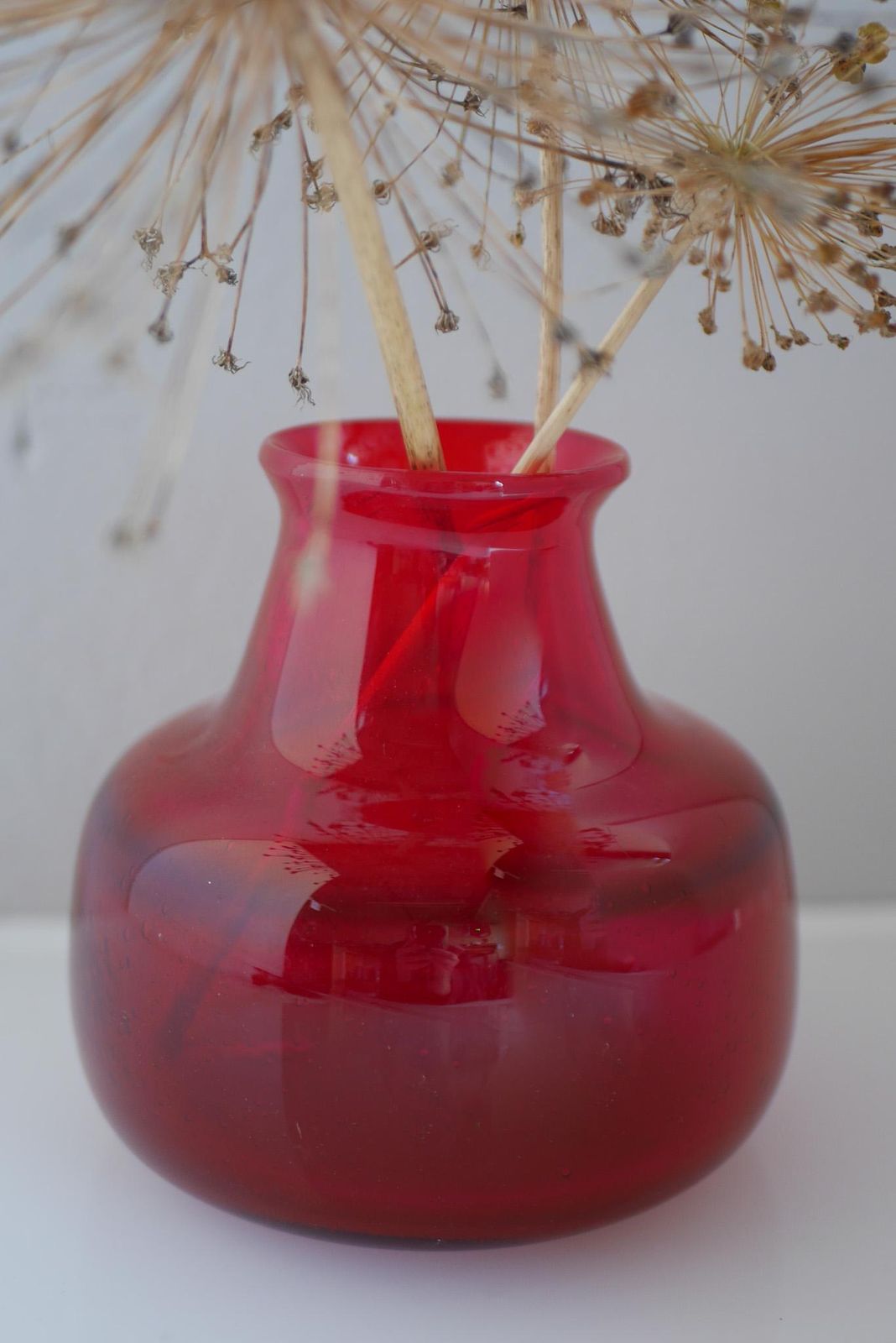 Scandinavian Mid Century Modern Design Art Glass Vase By Erik Höglund, Sweden photo 289.0