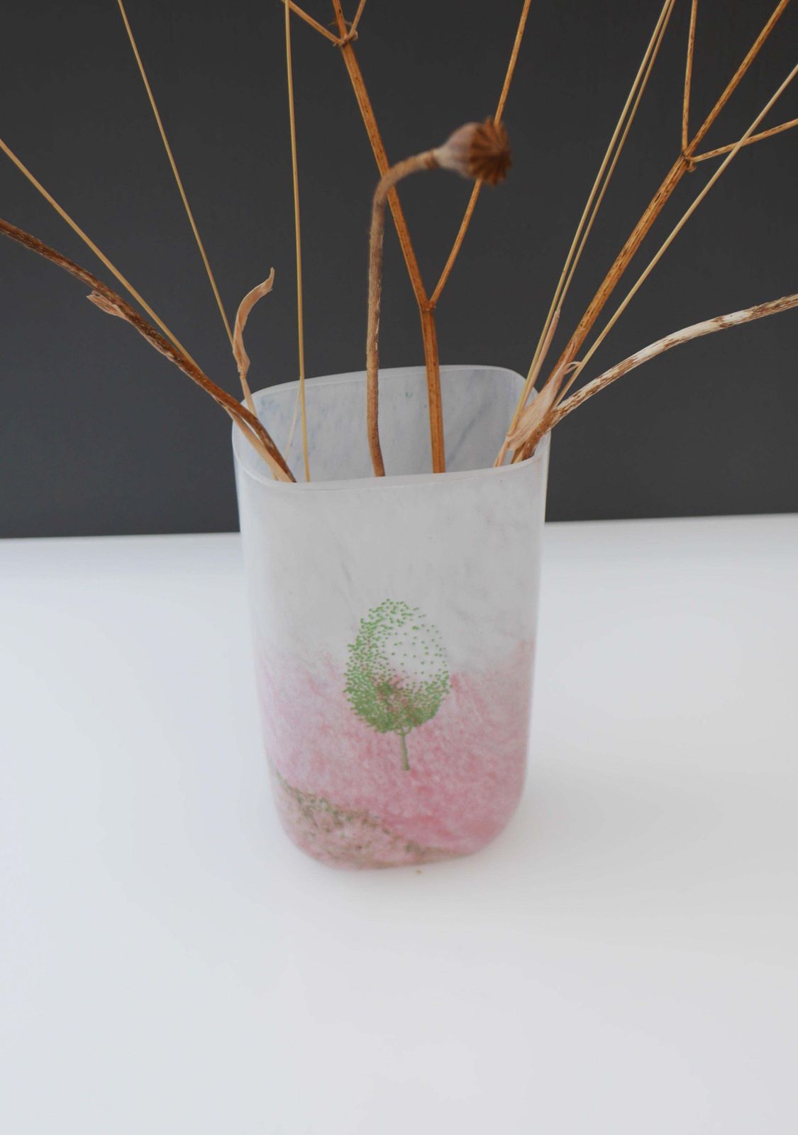 photo for sale Scandinavian Glass Art Vase Known As "May" By Kjell Engman For Kosta Boda, 1980s