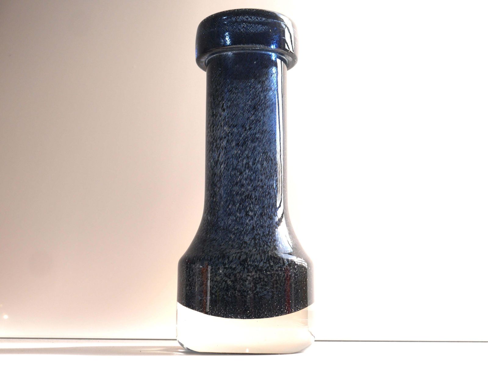 Blue Glass Vase Known As "Oxid" By Bo Borgström For åseda, Sweden photo 212.0