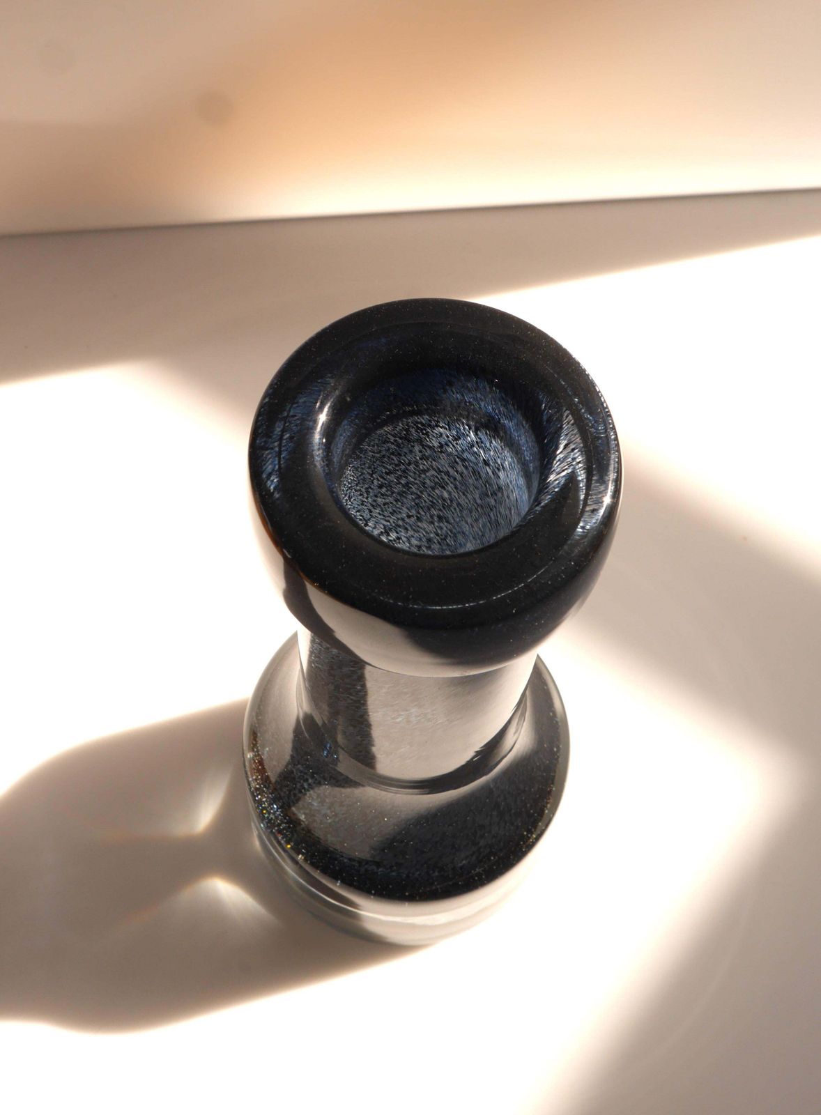 Blue Glass Vase Known As "Oxid" By Bo Borgström For åseda, Sweden photo vintage