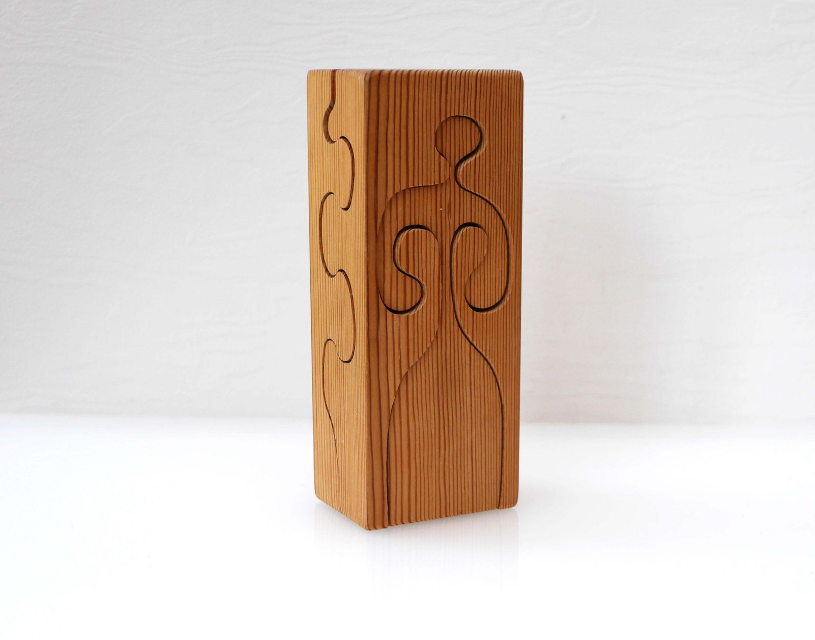 Houten Puzzelsculptuur Van Gunnar Kanevad Voor Gamla Linköping, Zweden, 1962 photo for sale