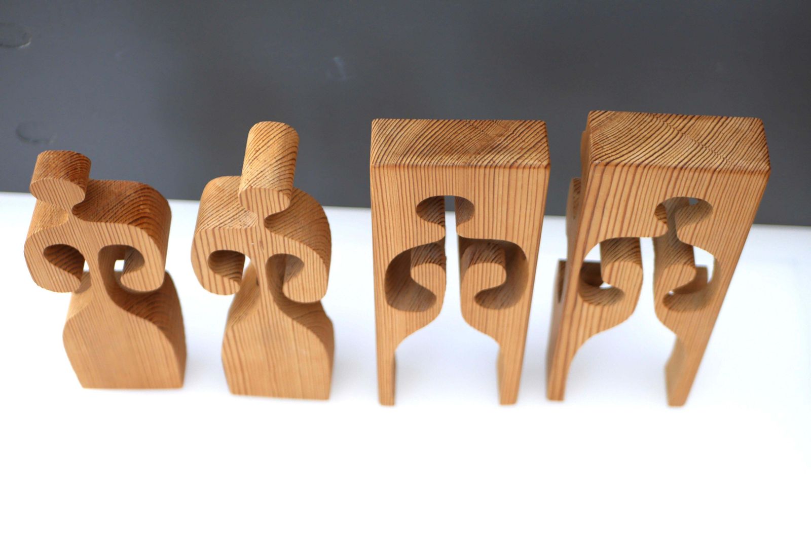Houten Puzzelsculptuur Van Gunnar Kanevad Voor Gamla Linköping, Zweden, 1962 photo 450.0