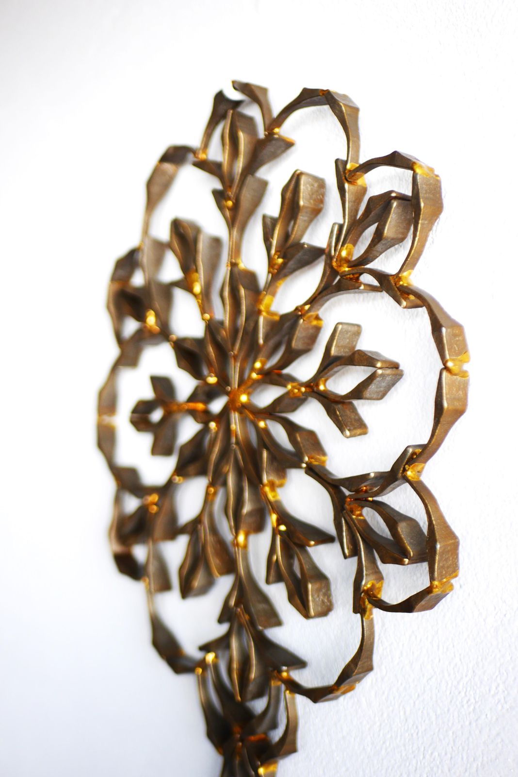 Mid Century Modern Window Decorative Metal Pendant photo vintage