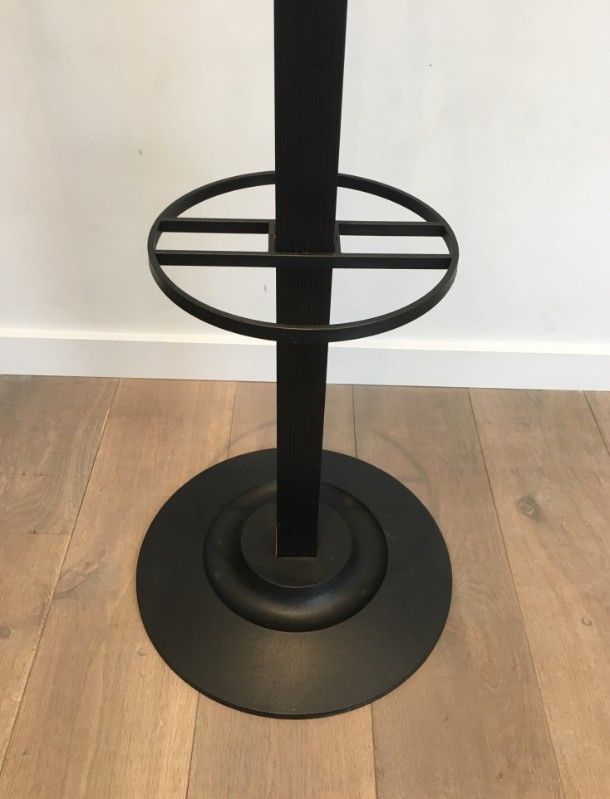 Michele De Lucchi & Tadao Takaichi For Kartell. Black Plastic Coat Stand "Segmenti". Italy. 1989 photo Furniture