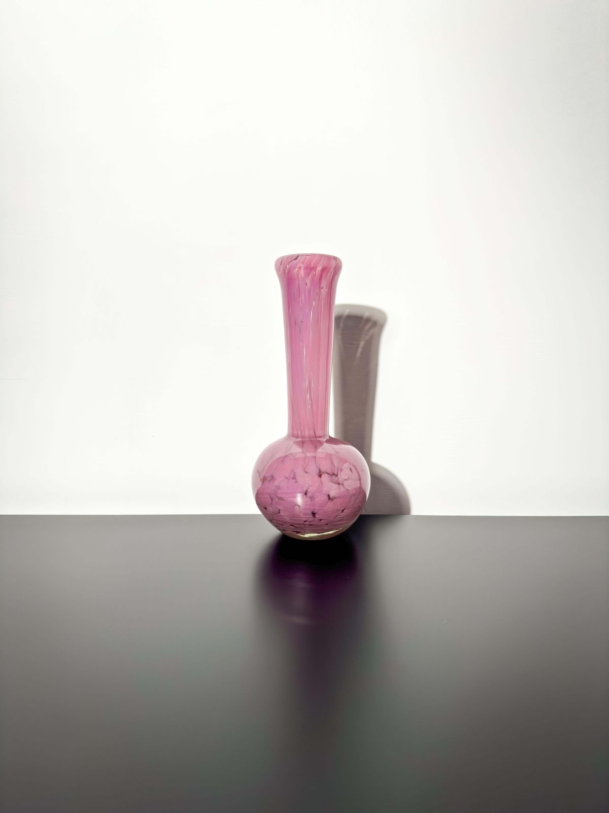 1980s Pink Glass Bud Vase By Mdina photo furniture