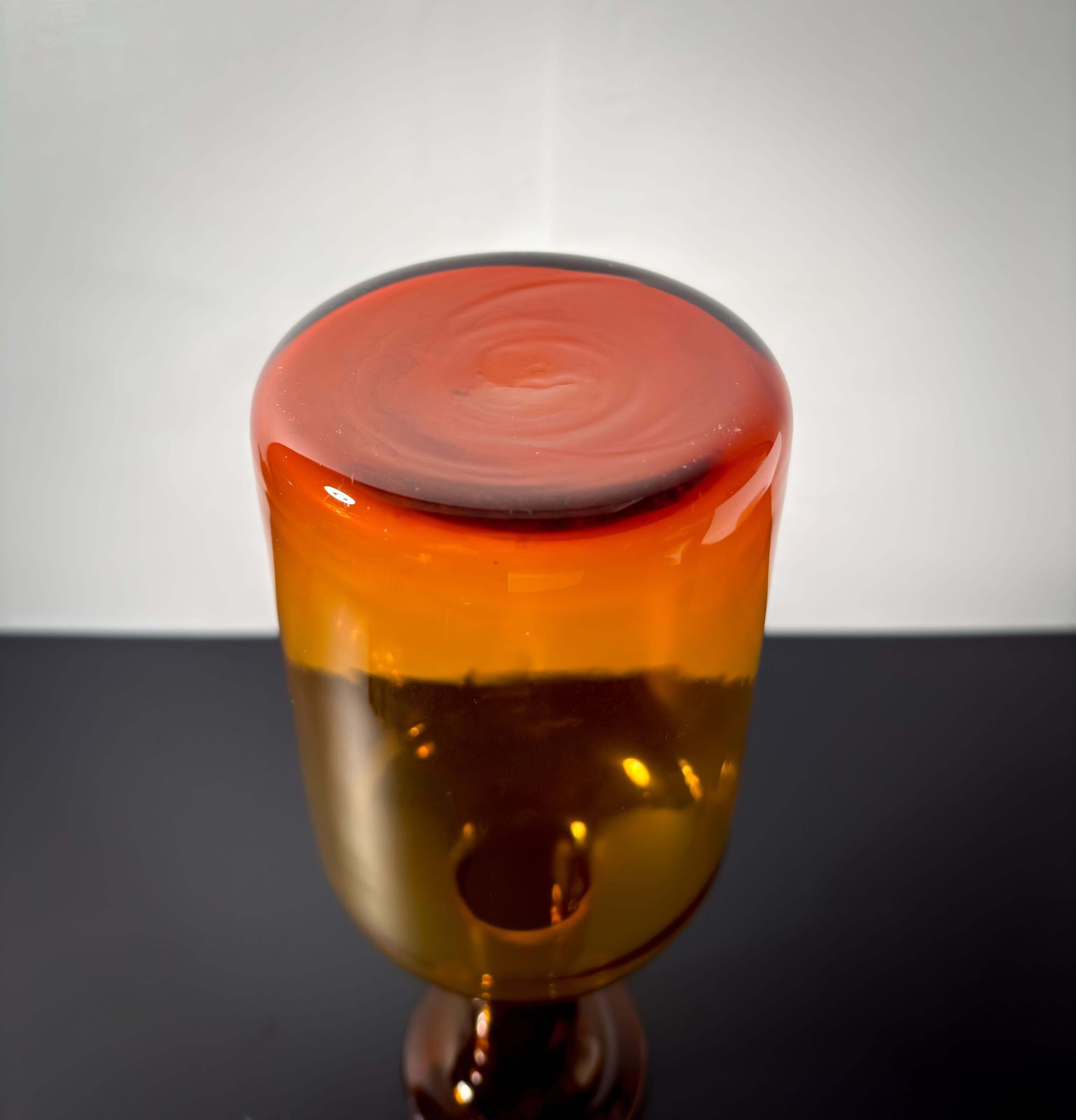 Amber Glass, Mid Century, Bottle Vase By Otto Brauer For Holmegaard photo furniture