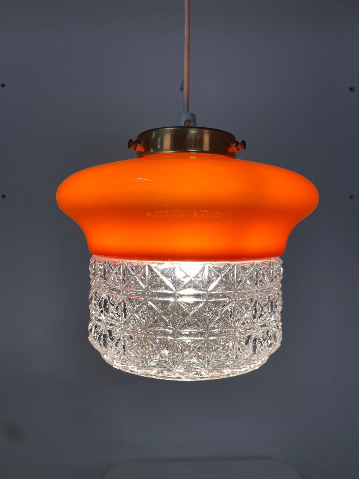 photo for sale Scandinavische Oranje Glazen Hanglamp