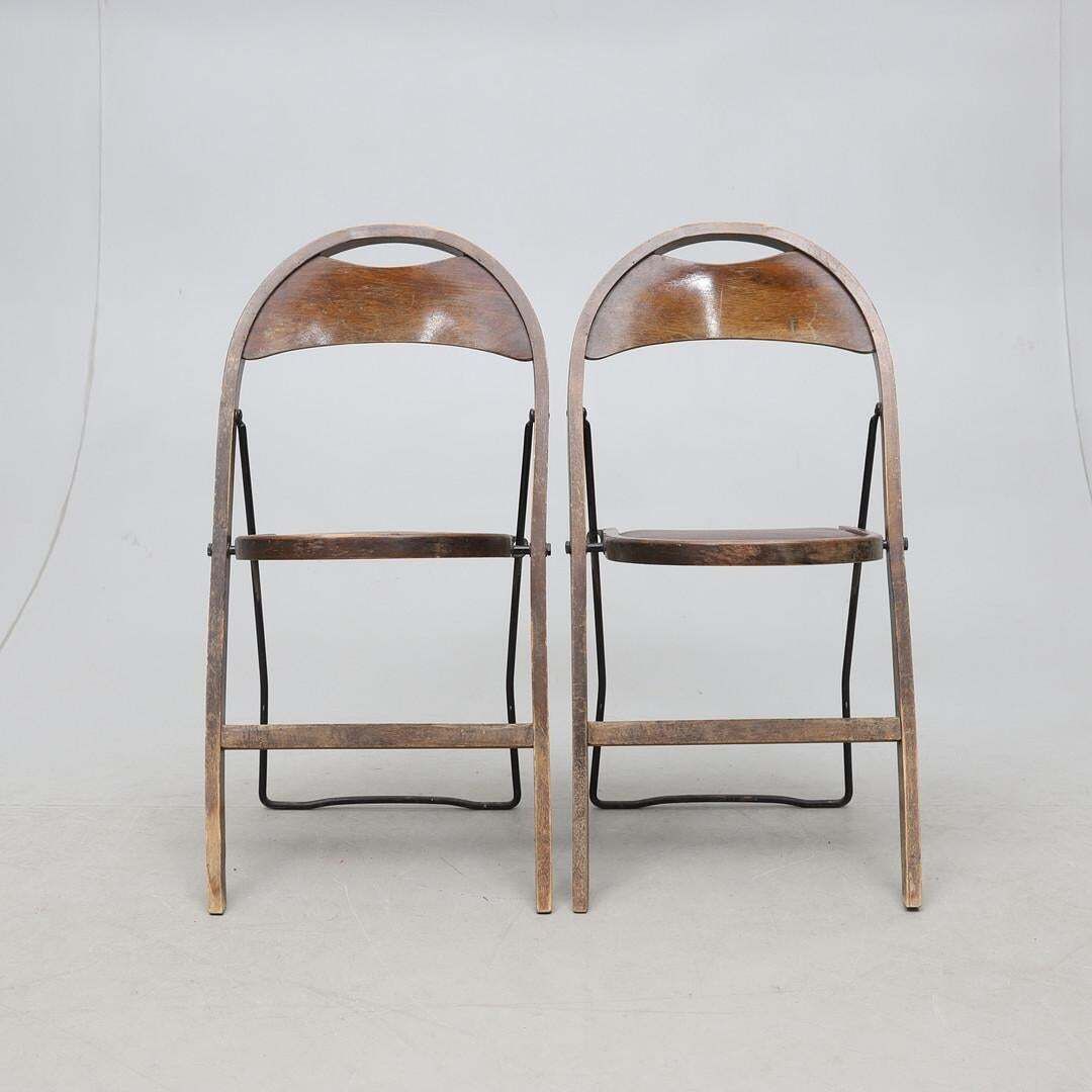 Pair Of Swedish Folding Chairs By Uno åhrén For Gemla, 1930s photo vinterior