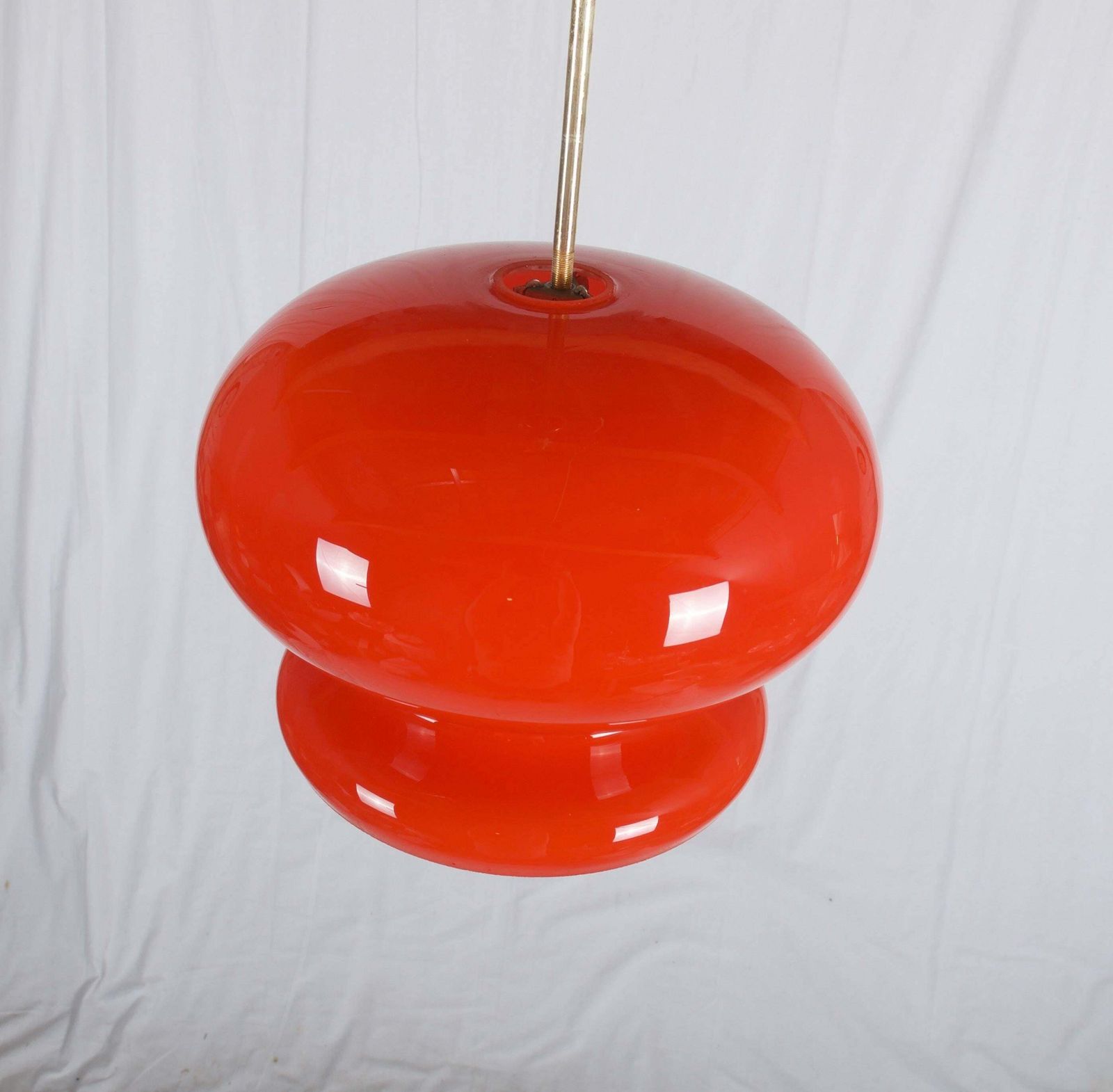Large Mid Century Glass Pendant photo 1205.0