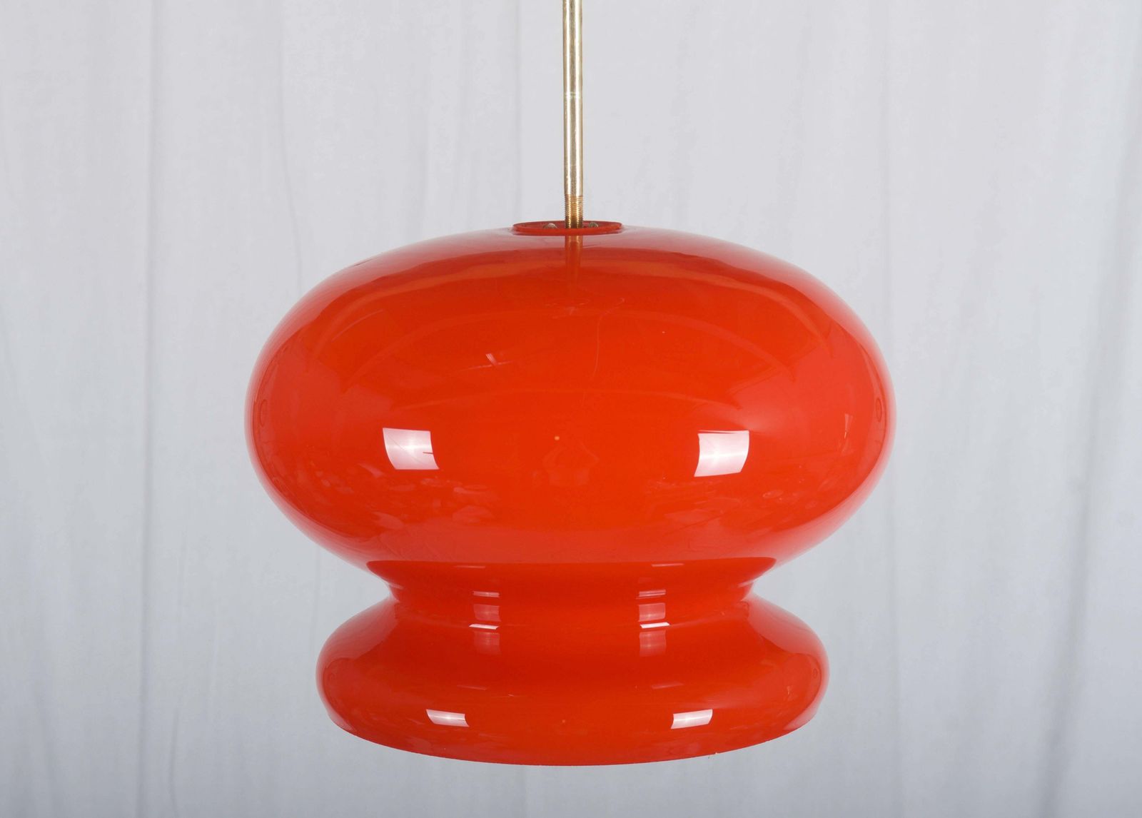 Large Mid Century Glass Pendant photo vinterior
