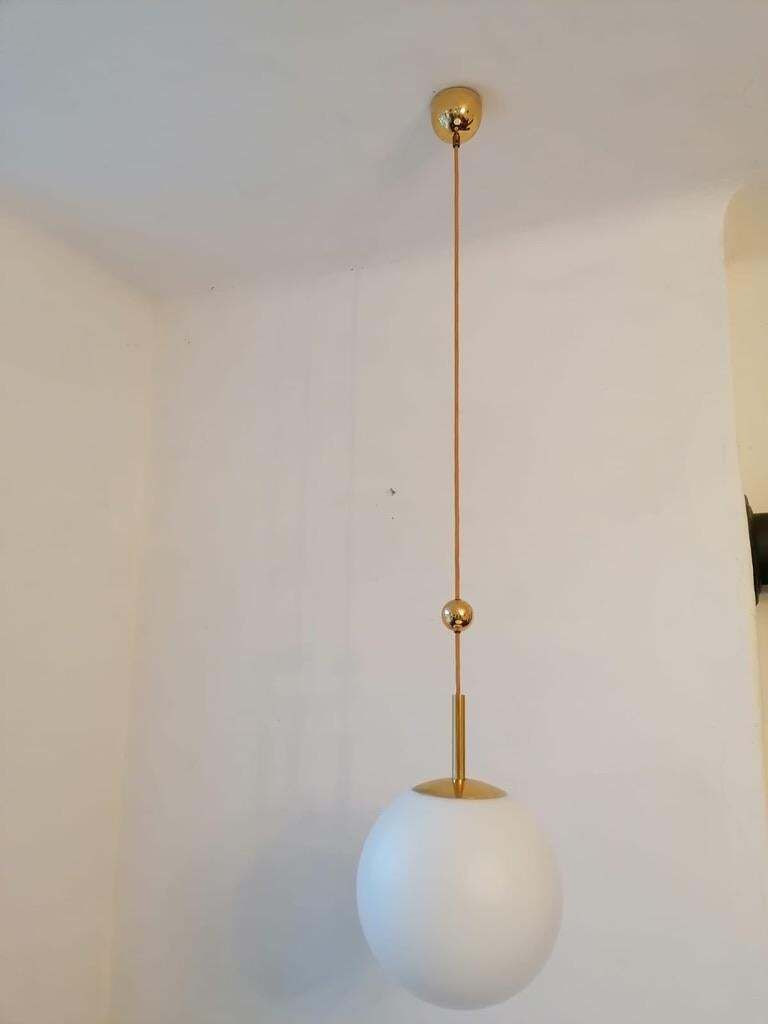 Art Deco Opaline Glass Ball Pendants photo for sale