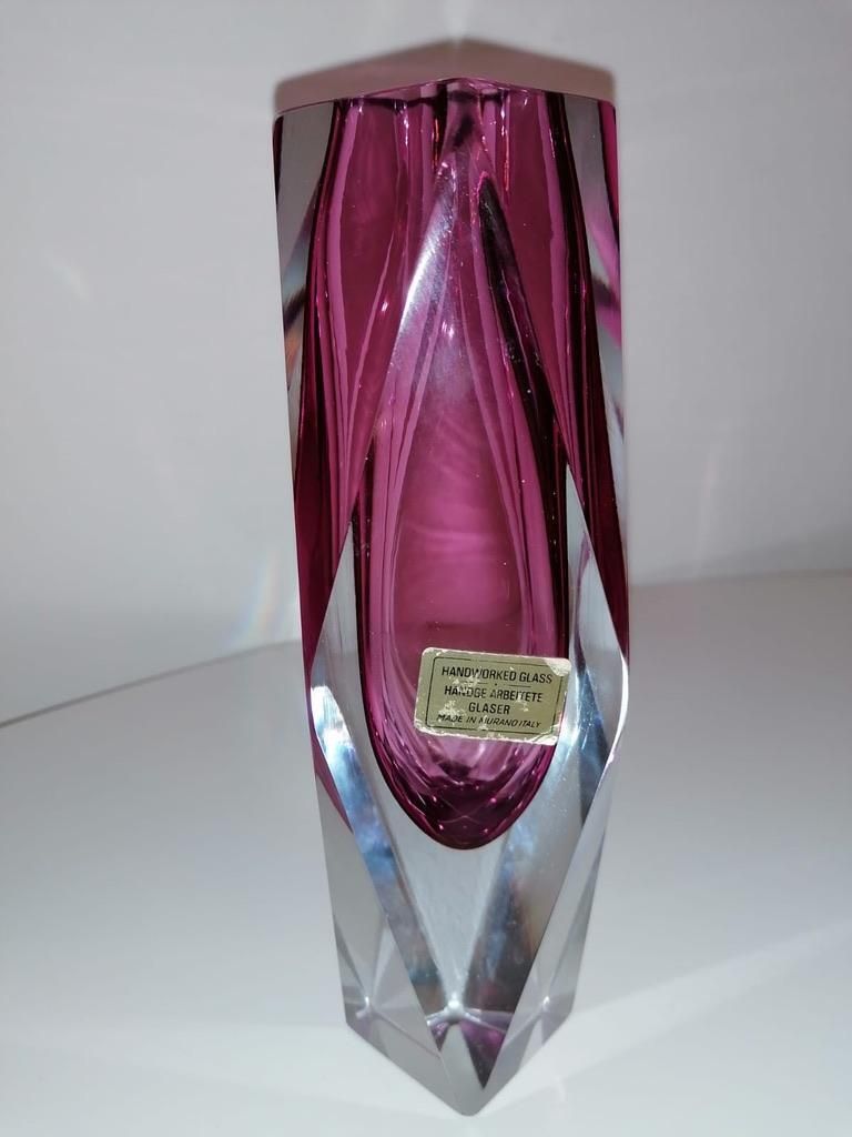 Pink Murano Seguso Flavio Poli Glass Vase photo furniture