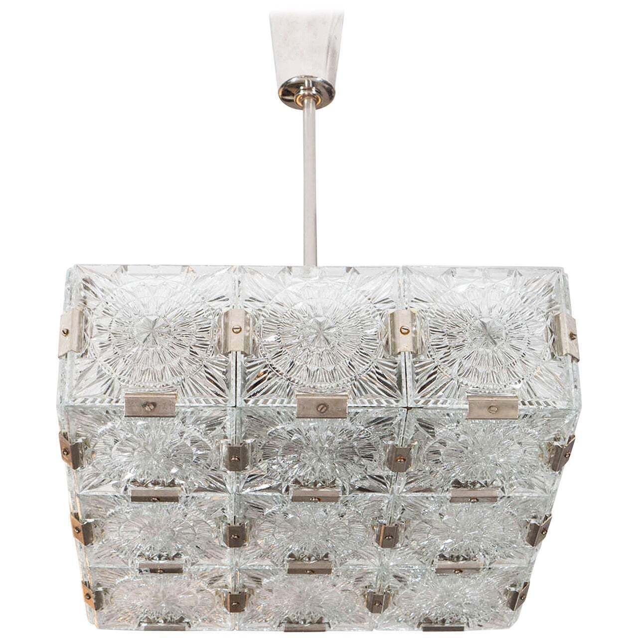 Mid Century Modernist Chandelier In The Style Of Kalmar