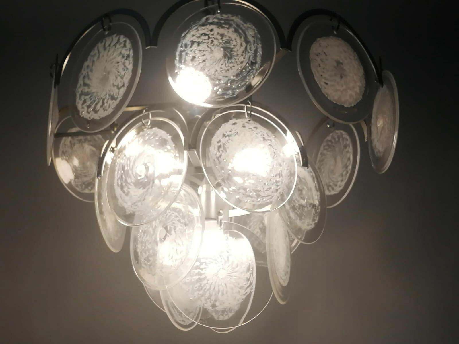 photo vinterior Art Glass Chandelier By Gino Vistosi