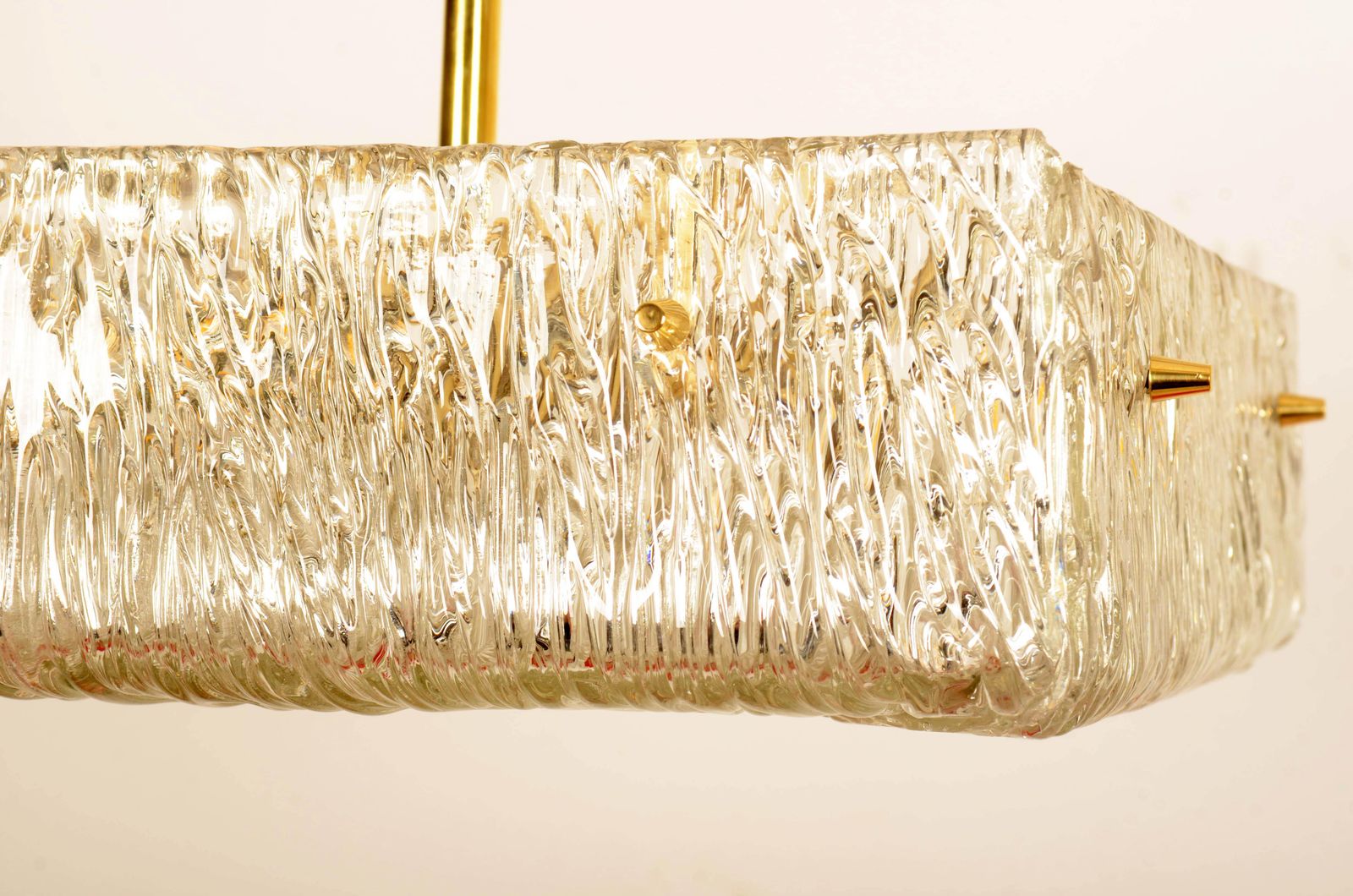 1693.0 Vierkante Kalmar Hanglamp Met Getextureerd Glas photo