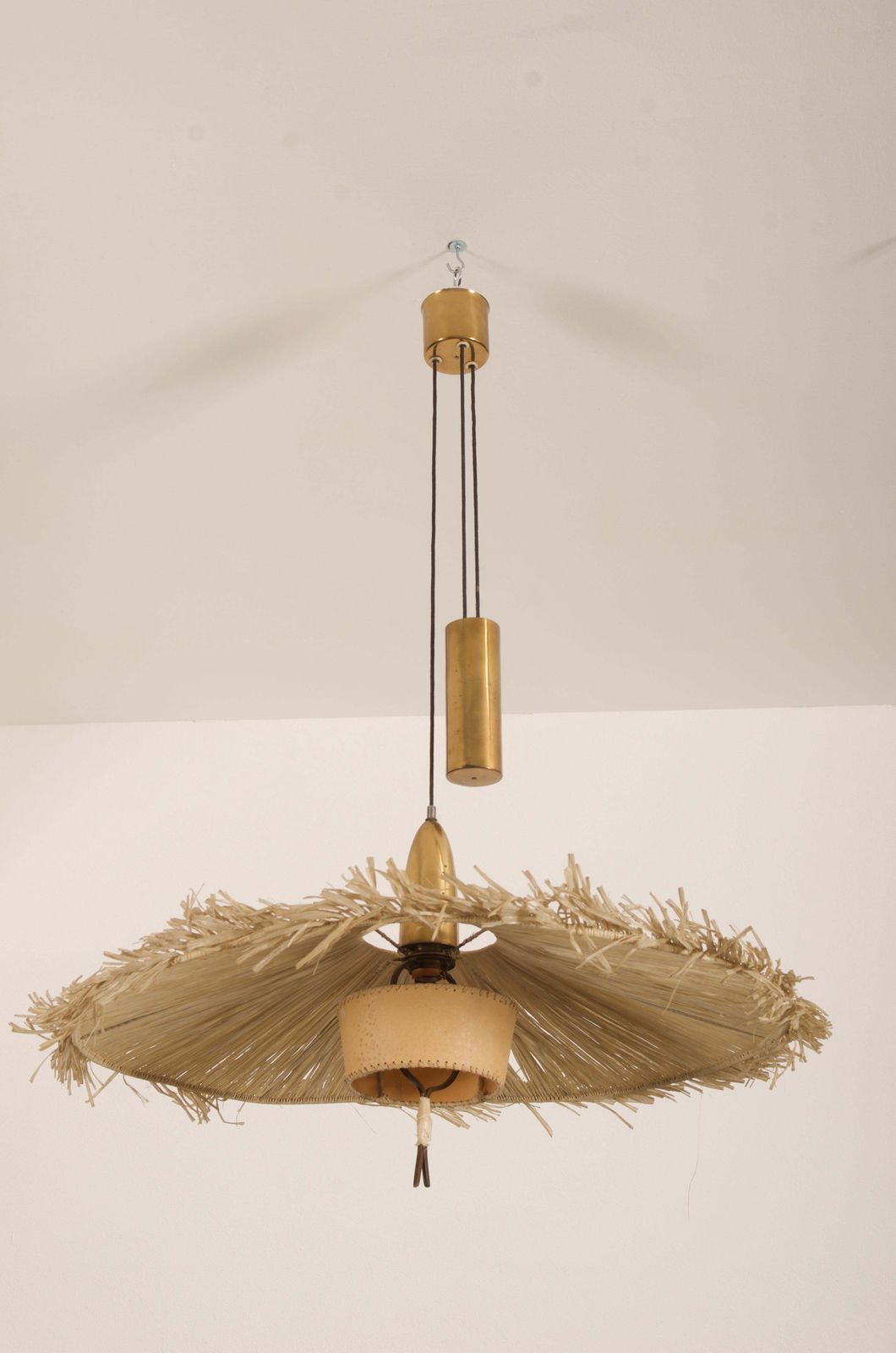 Midcentury Adjustable Pendant Attributed To J.T Kalmar photo Lighting