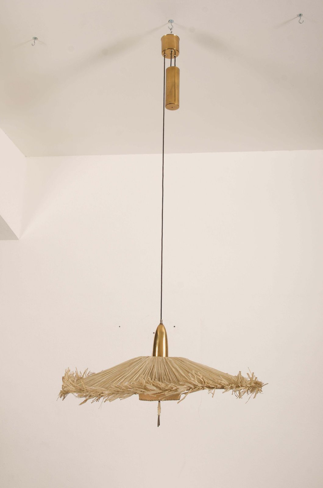 Midcentury Adjustable Pendant Attributed To J.T Kalmar photo vinterior