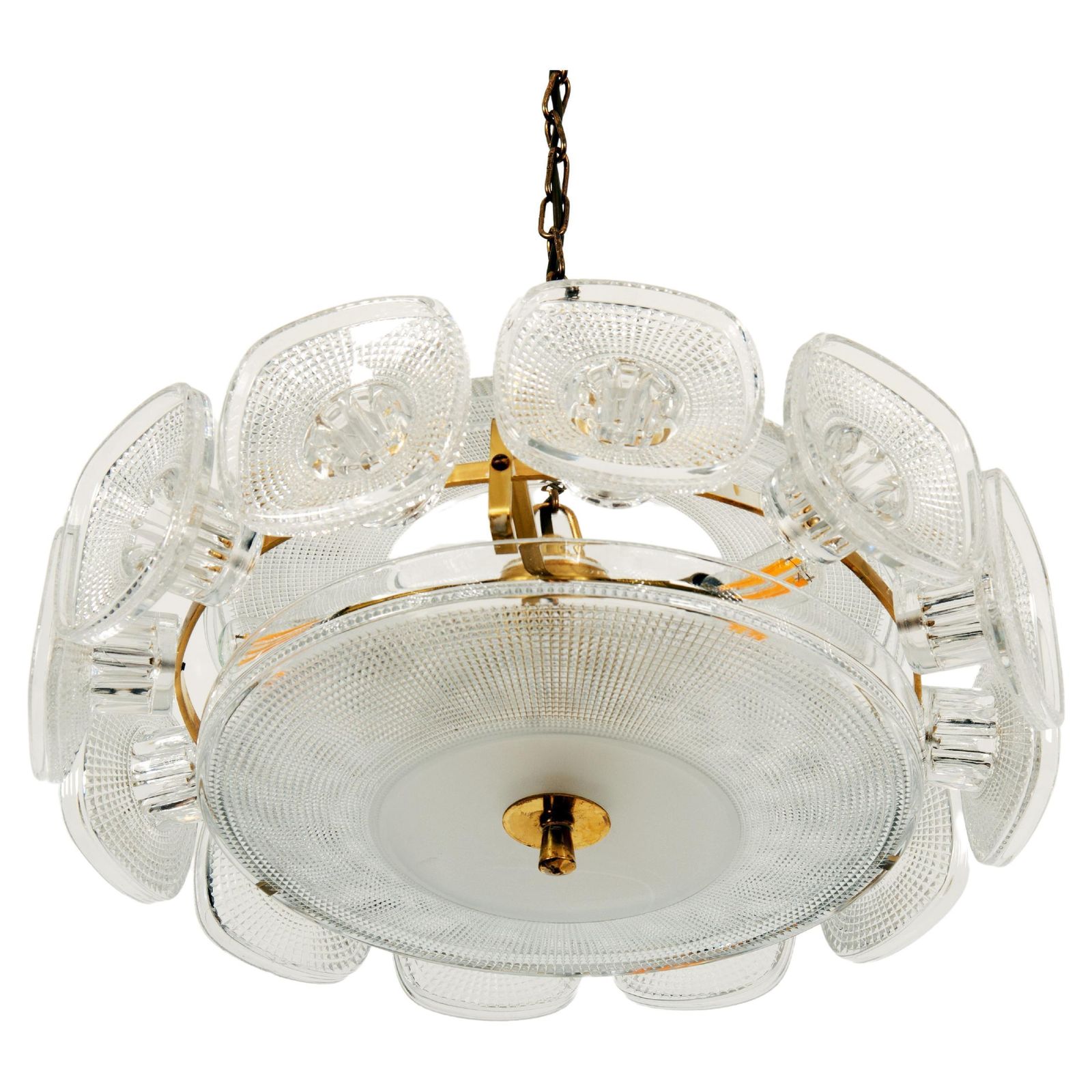 Vineta Chandelier By Kjell Blomberg For Gullaskruf From The 1960s