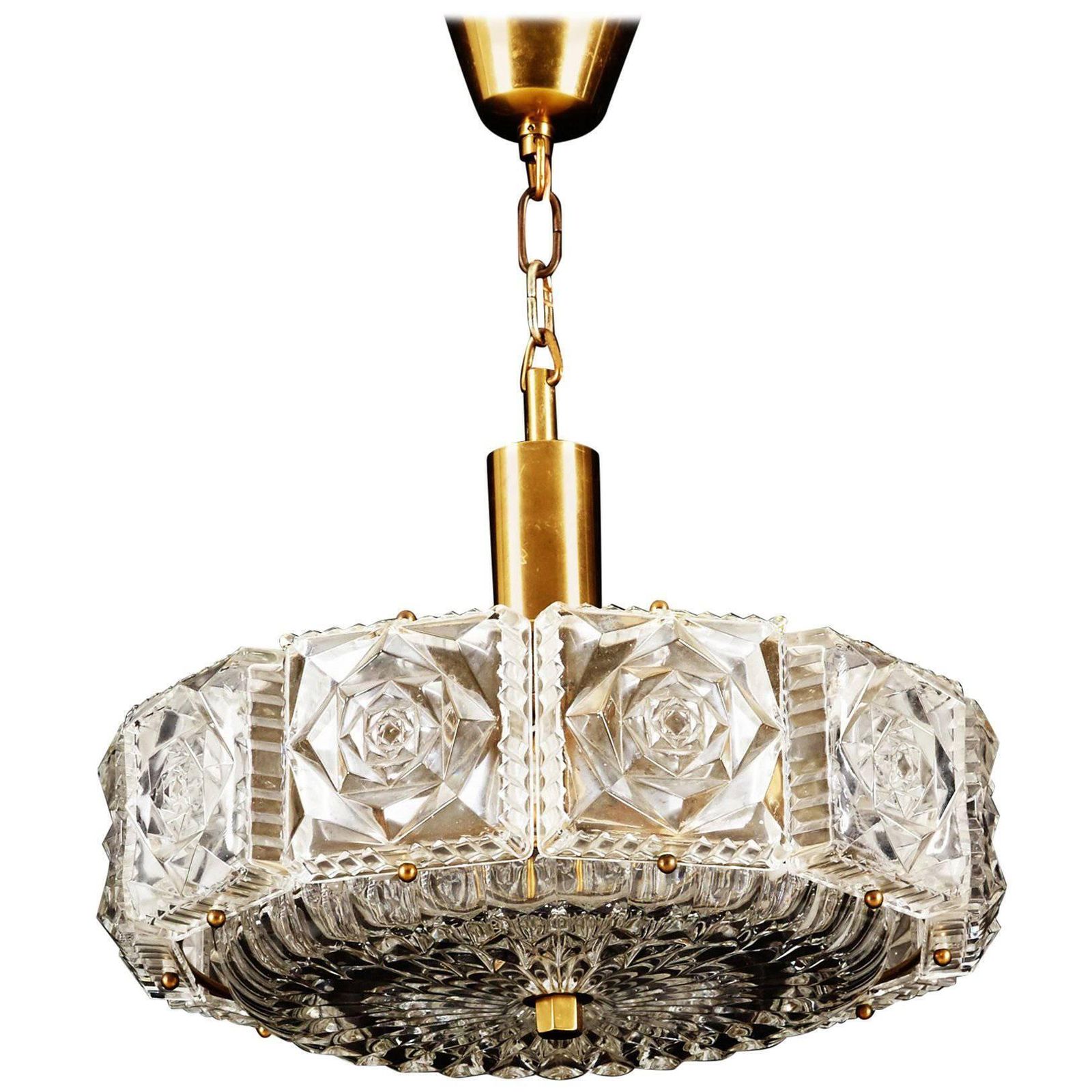 Chandelier Attributed To Carl Fagerlund For Orrefors Glassworks