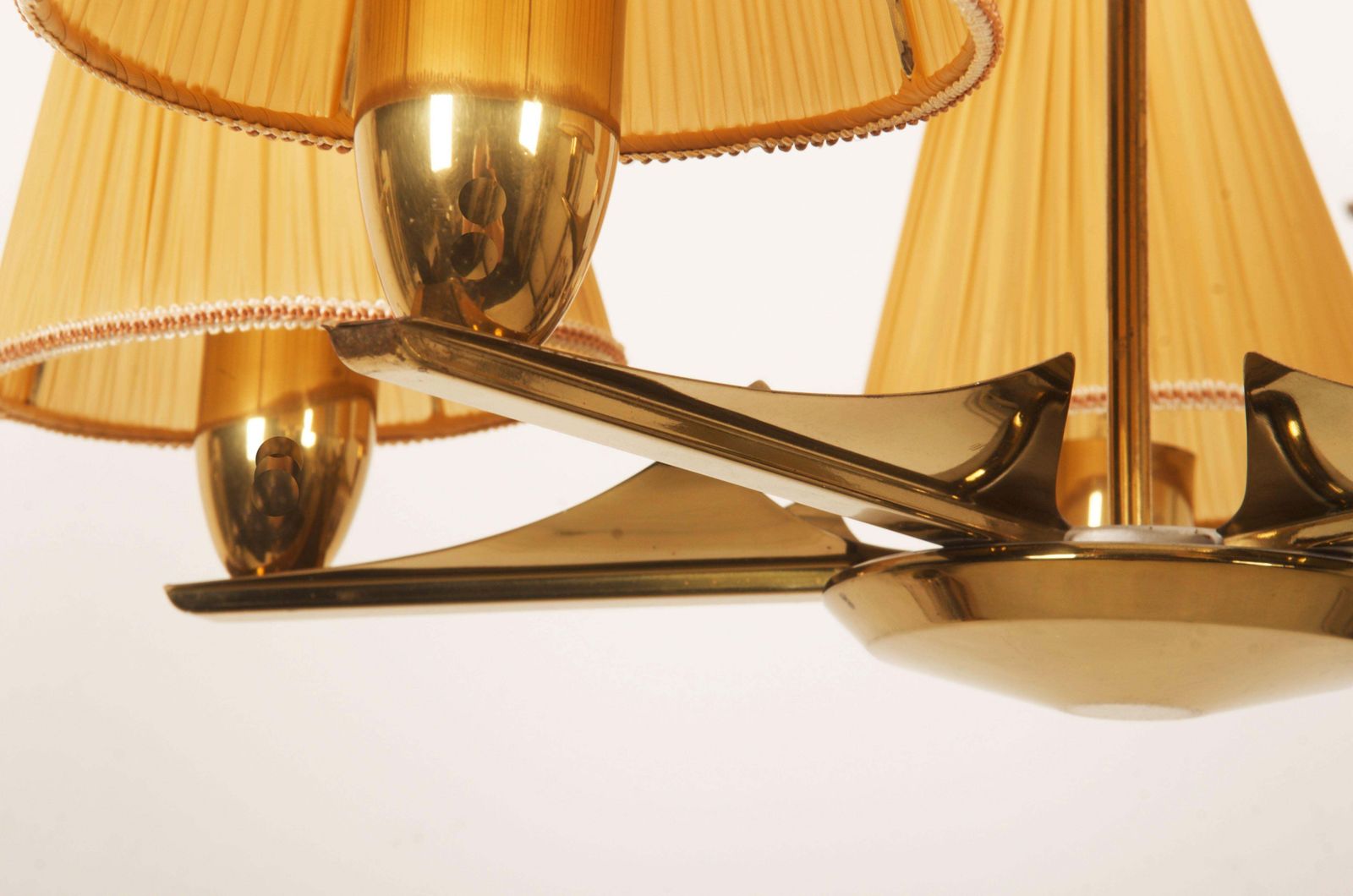 Midcentury Brass Chandelier By Rupert Nikoll photo 1770.0