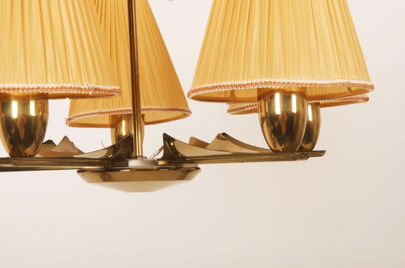 Midcentury Brass Chandelier By Rupert Nikoll photo vinterior