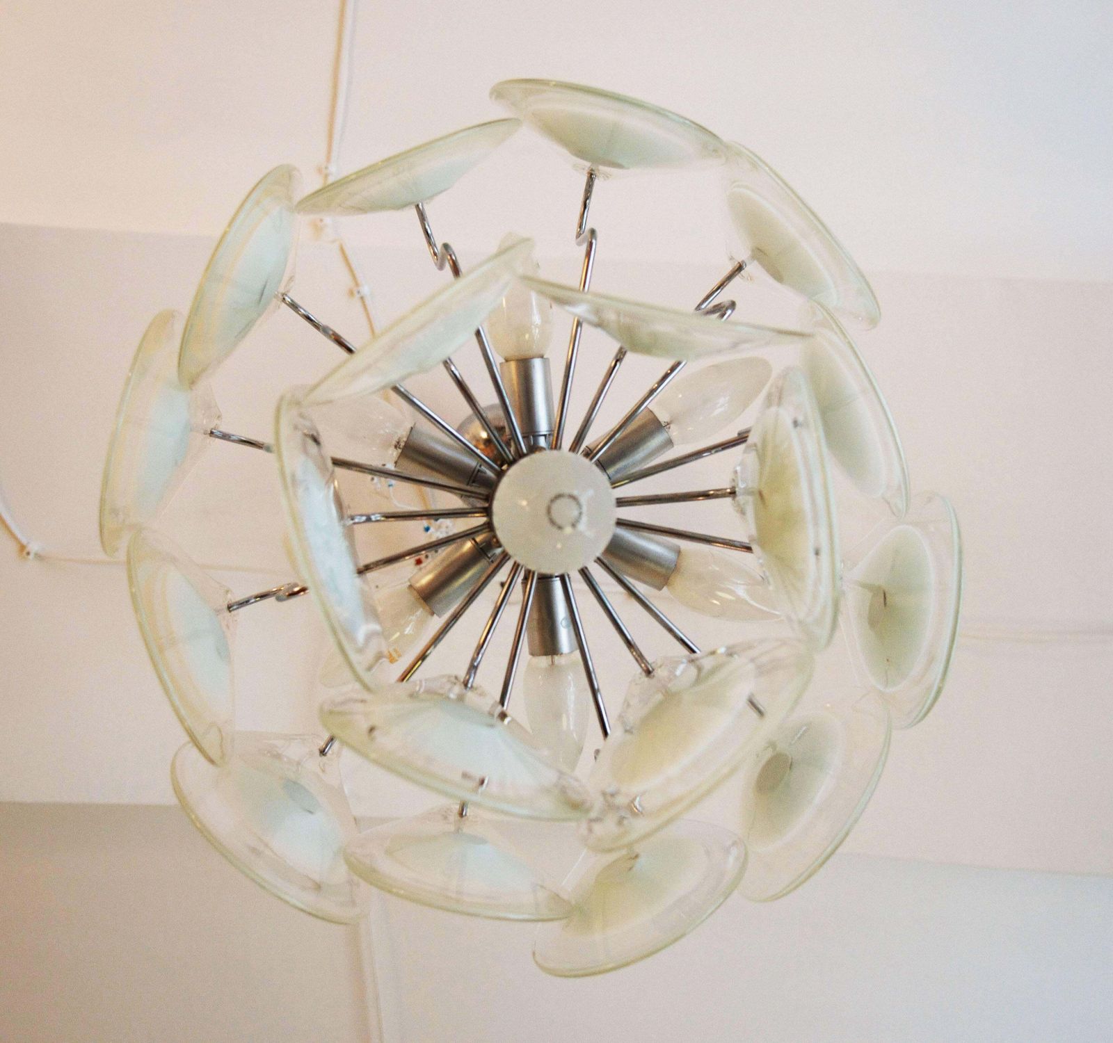 Rare Art Glass Chandelier Gino Vistosi For Venini photo vinterior