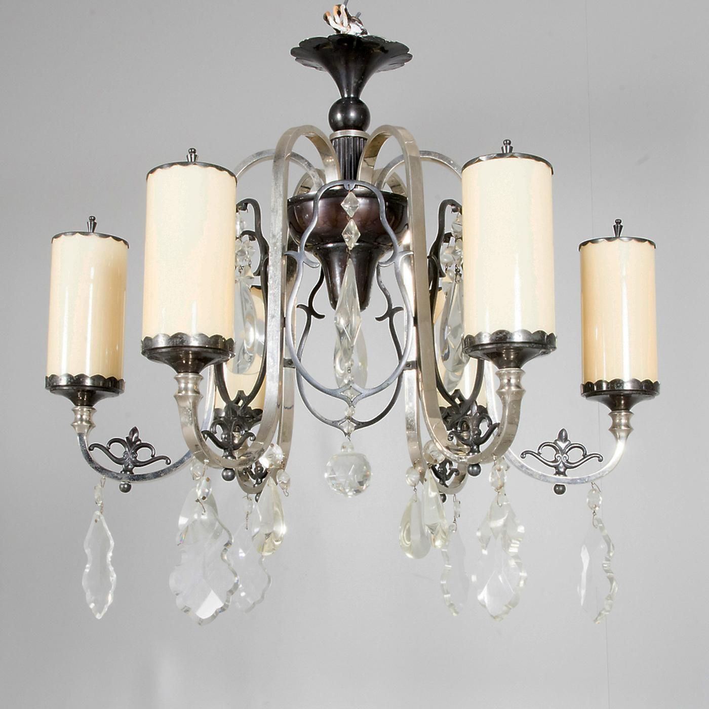 Grote Art Deco Hanglamp Van Opalineglas photo furniture