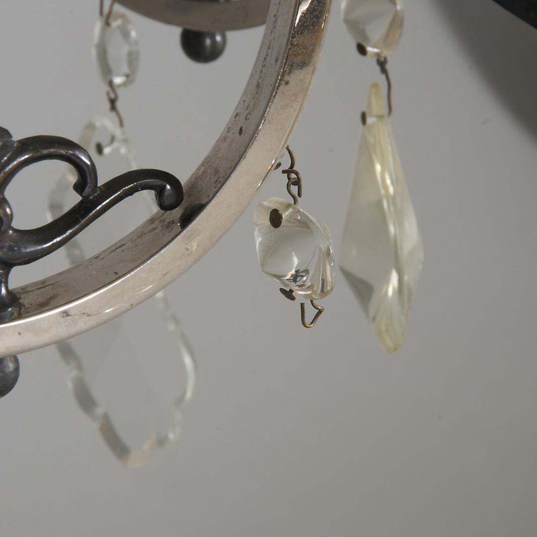 Large Art Deco Opaline Glass Chandelier photo for sale