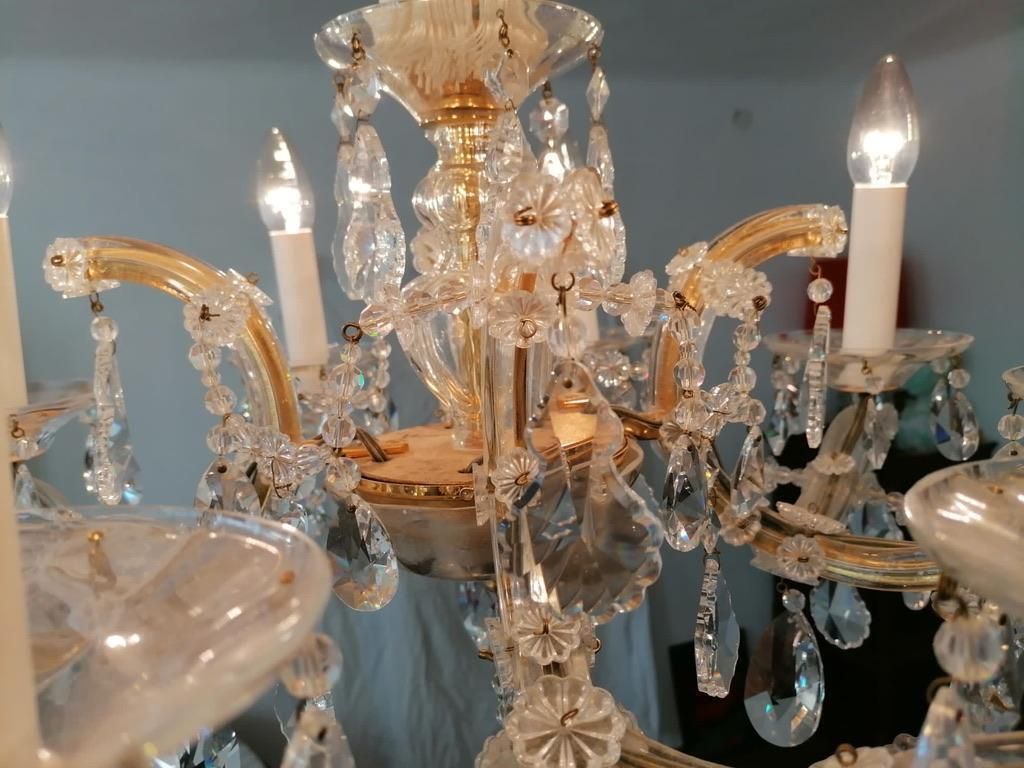 20th Century Maria Theresia Style Cut Crystal Chandelier photo Lighting
