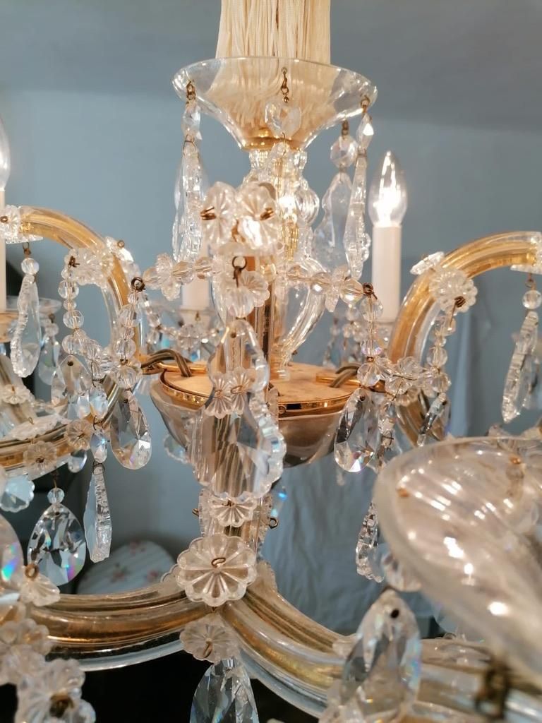 20th Century Maria Theresia Style Cut Crystal Chandelier photo 2086.0
