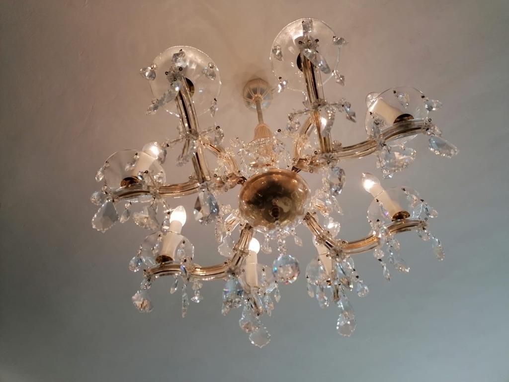 20th Century Maria Theresia Style Cut Crystal Chandelier photo vinterior
