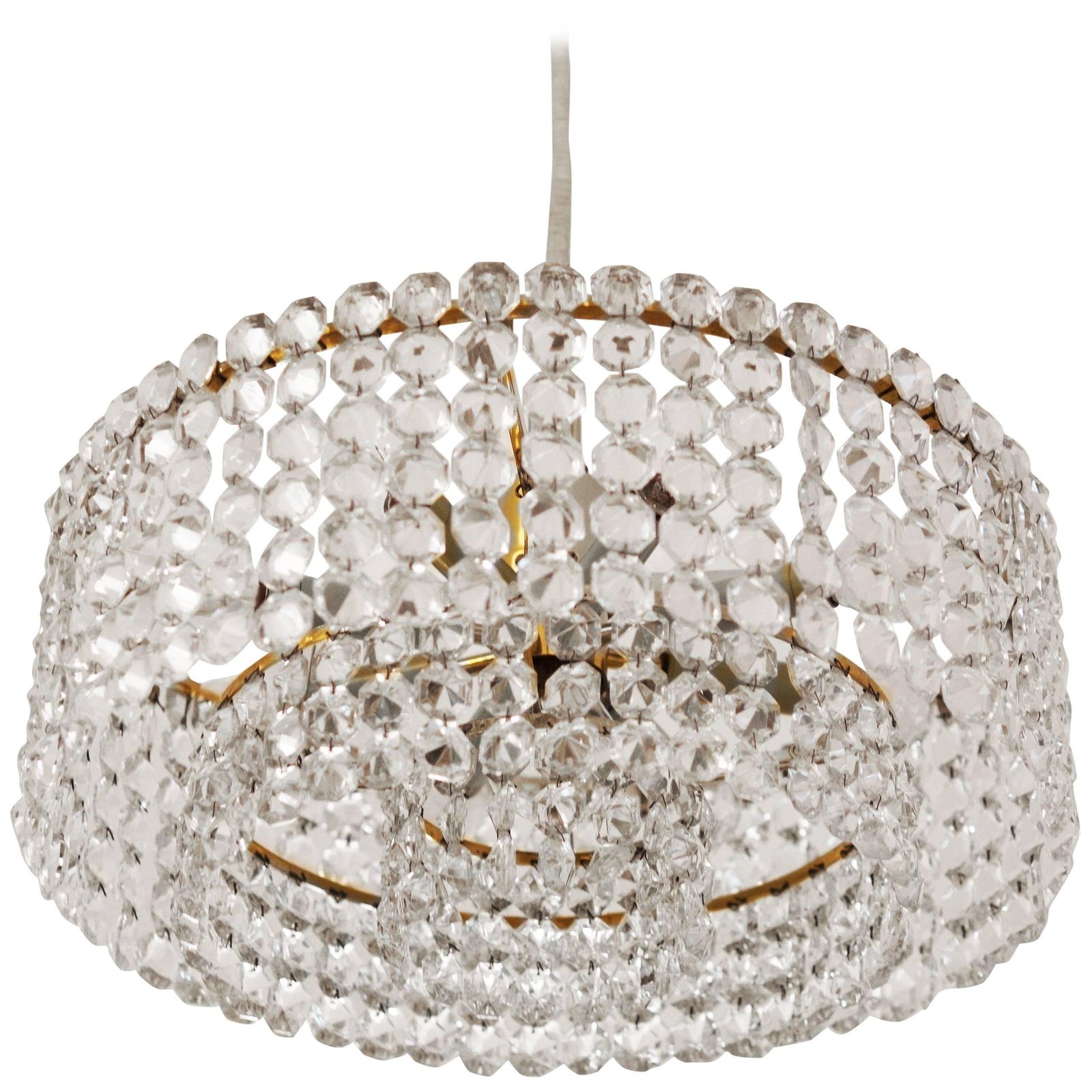 Beautiful Cut Crystal Chandelier By J.L. Lobmeyr