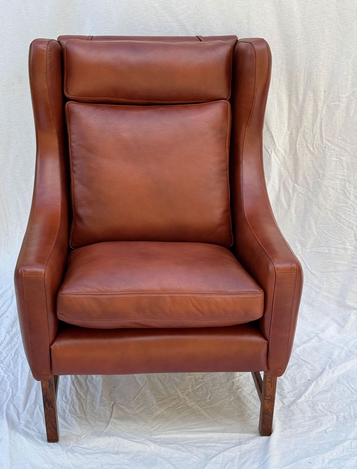 Frederik A. Kayser Wingback Chair Armchair Upholstered In Leather photo Furniture