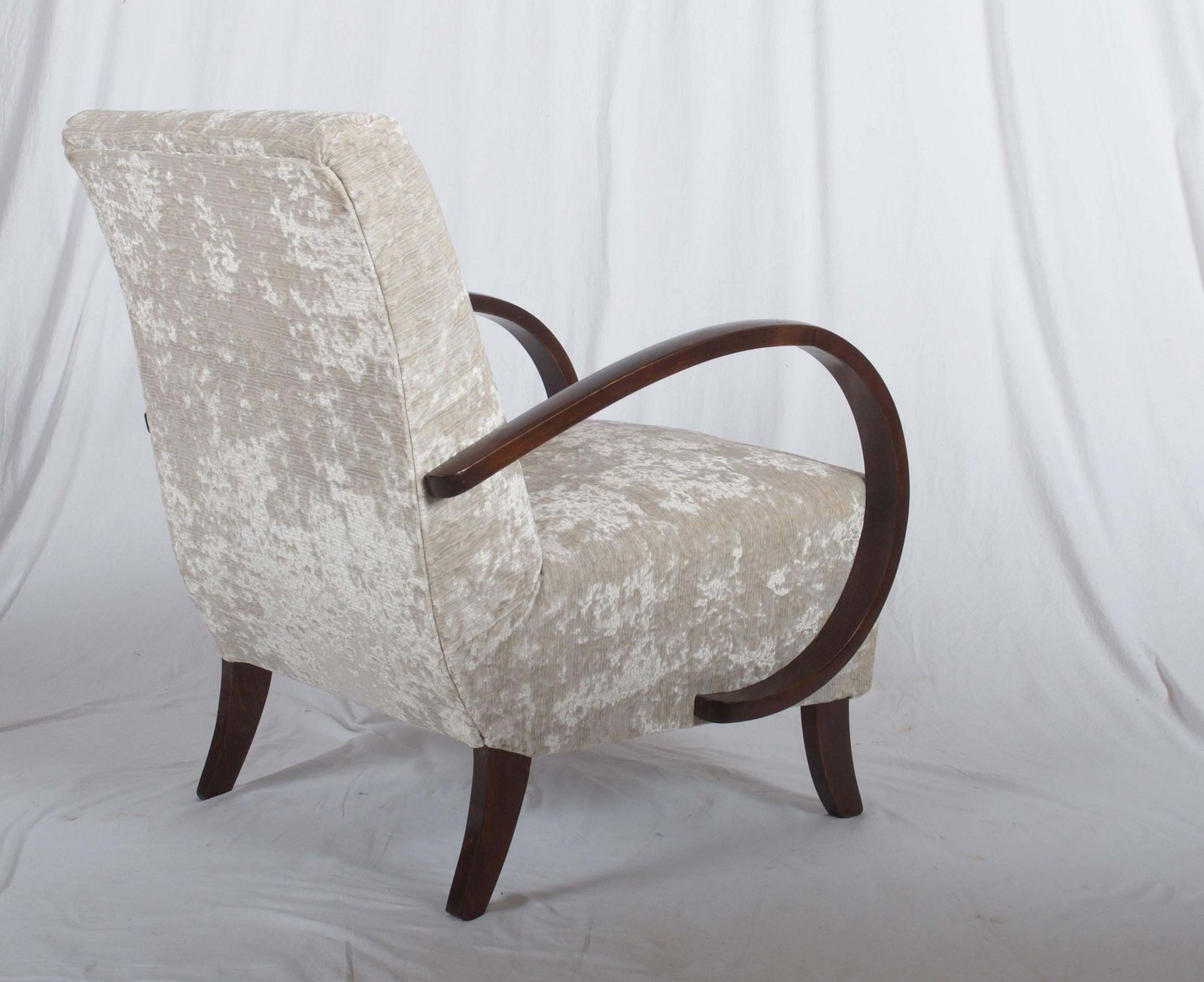photo for sale Pair Of Jindrich Halabala Art Deco Armchairs