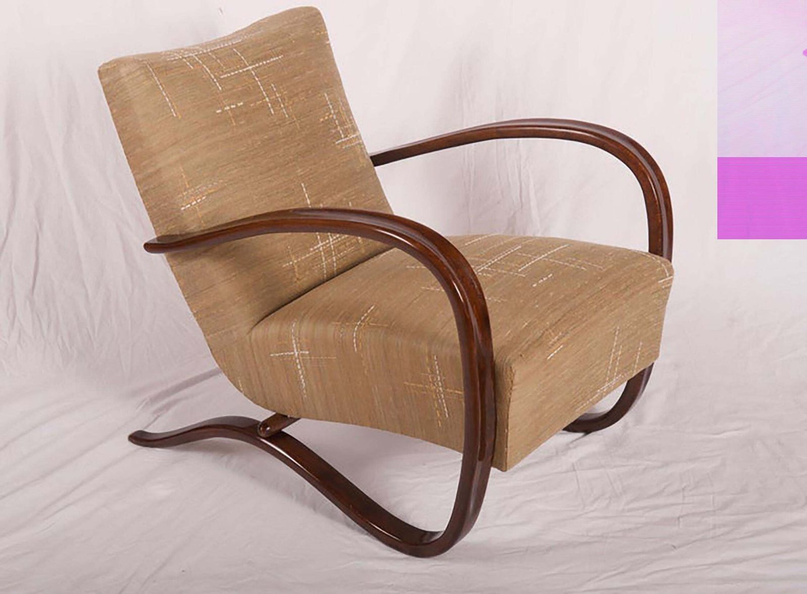 Furniture Art Deco Thonet H269 Armchairs By Jindrich Halabala photo