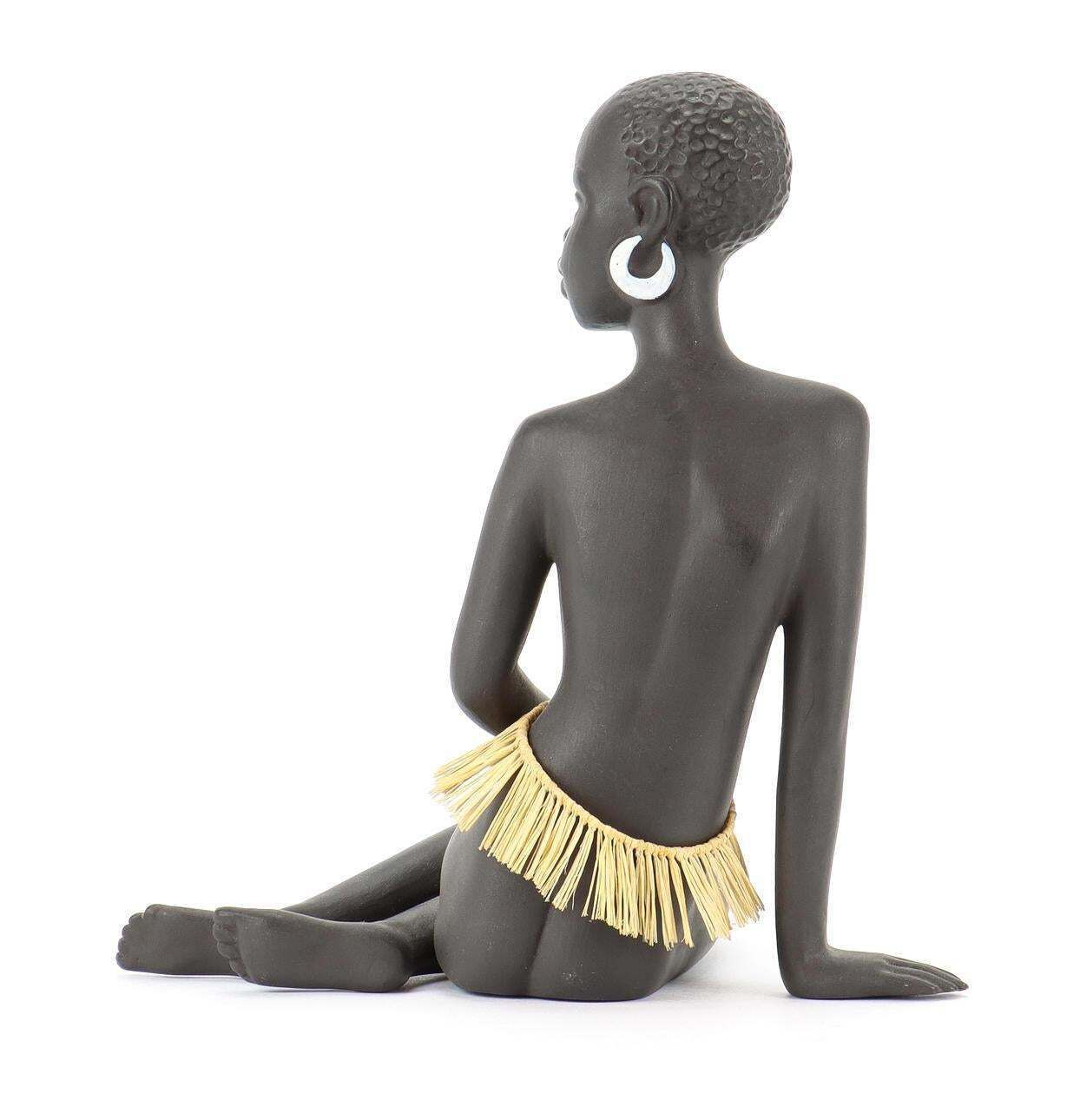 Seating African Woman Gmundner Keramik photo Art
