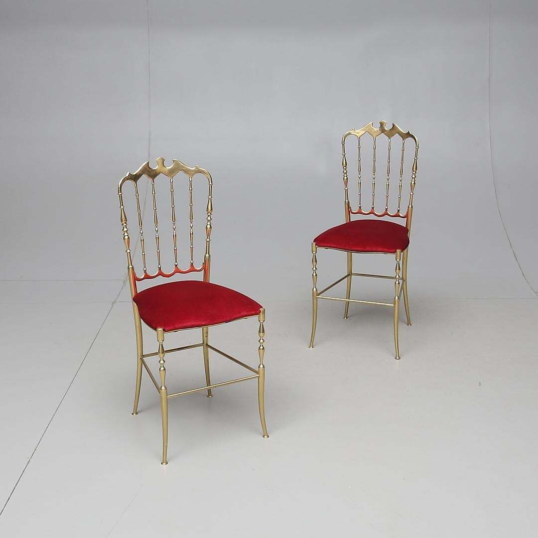 Midcentury Brass Ballroom Chairs By Giuseppe Gaetano Descalzi photo furniture