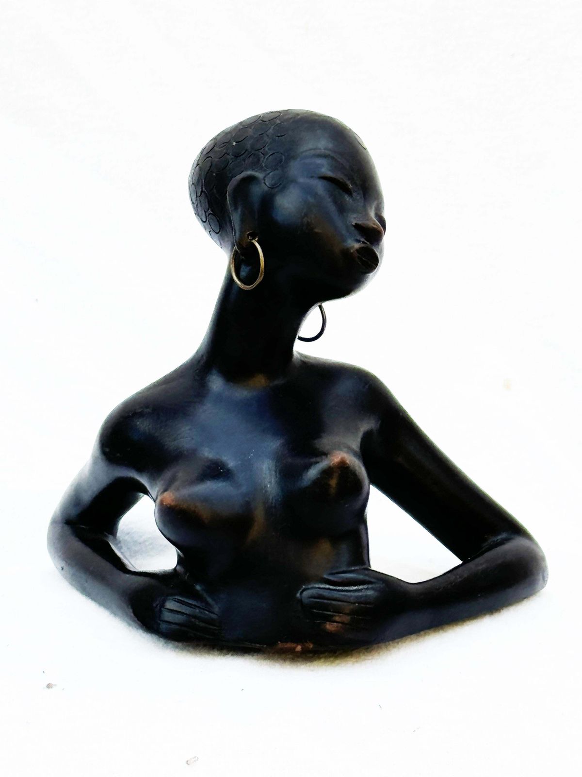 African Woman Figurine Sculpture By Leopold Anzengruber photo furniture