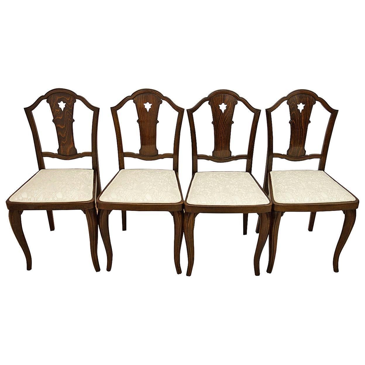 Set Of Four Thonet Chairs Attributed To Otto Prutscher