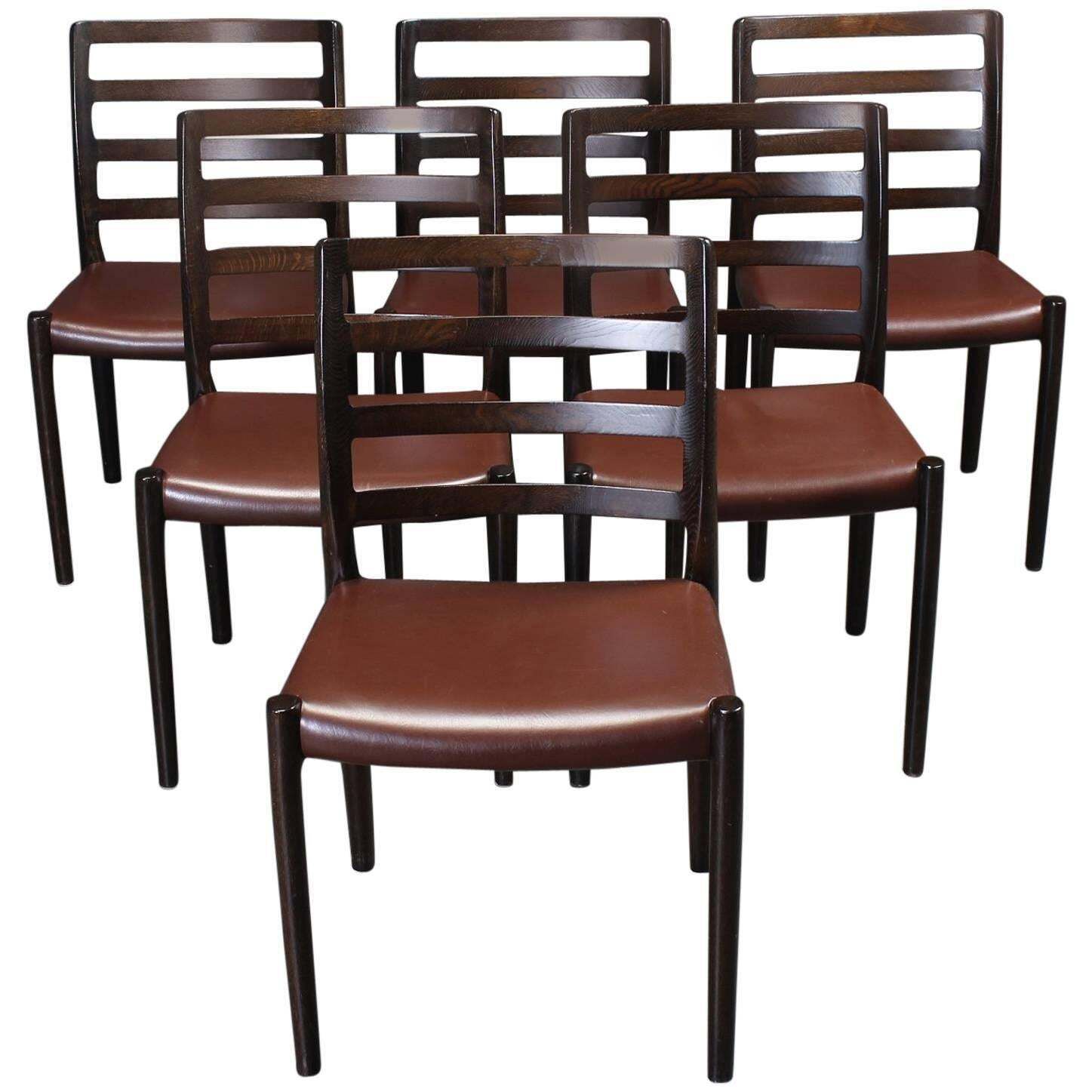 Set Of Six Oak Dining Chairs By Niels O. Moller For J.L.Moller