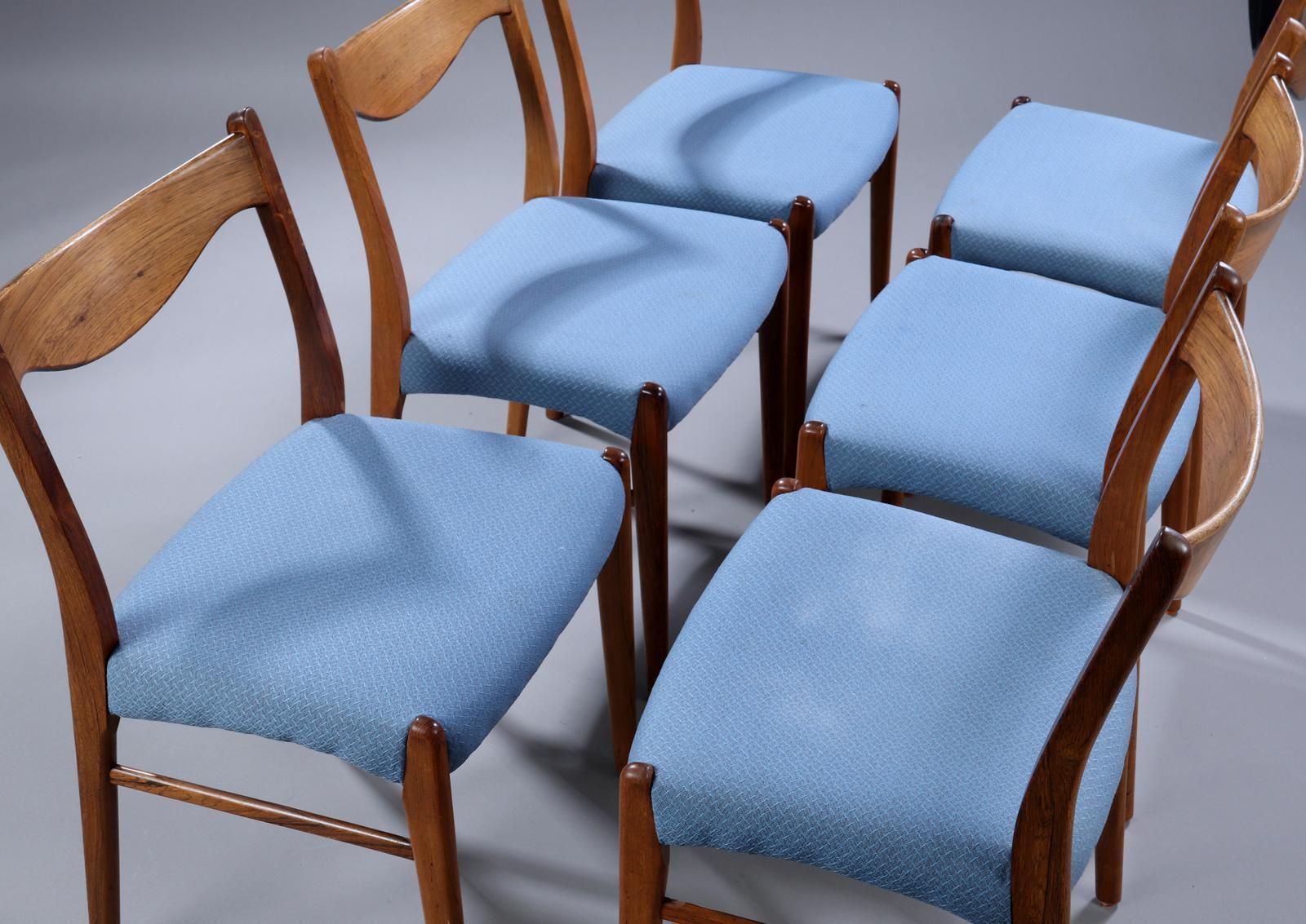 Set Van Zes Eetkamerstoelen Van Arne Wahl Iversen, Model Gs61 photo 2934.0