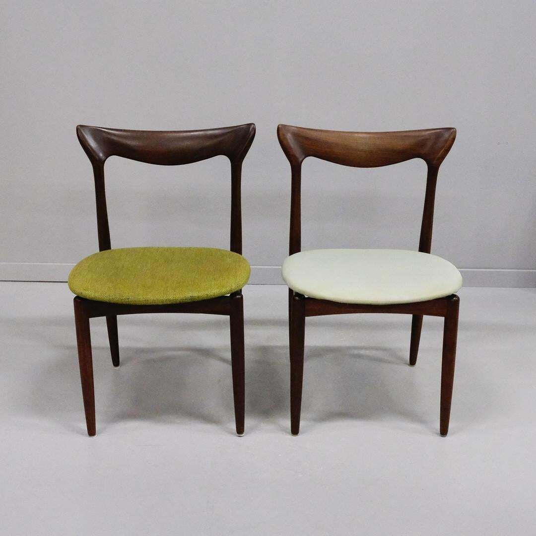 Set Of Four Danish Hardwood Dining Chairs By H. W. Klein For Bramin photo vintage